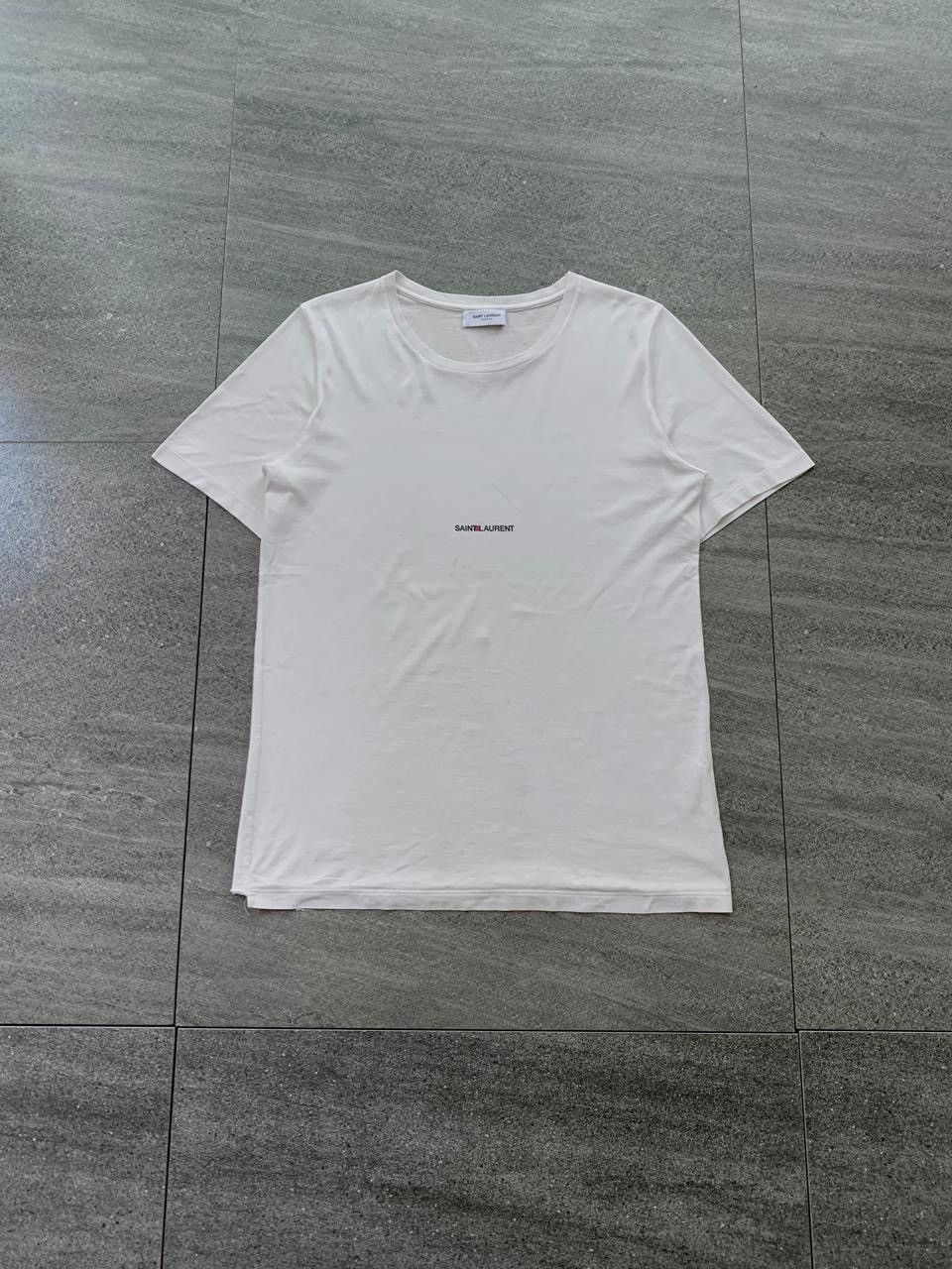 Saint Laurent Paris FREE TAX! Logo tee by Hedi Slimane Size US S / EU 44-46 / 1 - 1 Thumbnail