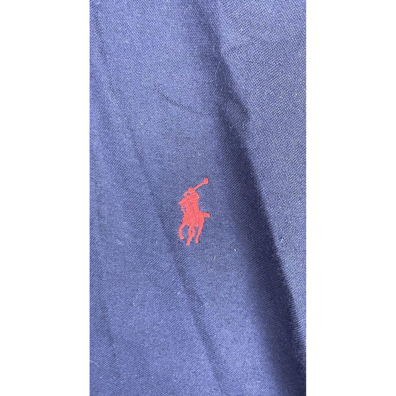 Polo Ralph Lauren Polo Ralph Lauren Shirt Mens 2XL Blue Solid Long Sleeve Button Down Pony Logo Size US XXL / EU 58 / 5 - 2 Thumbnail