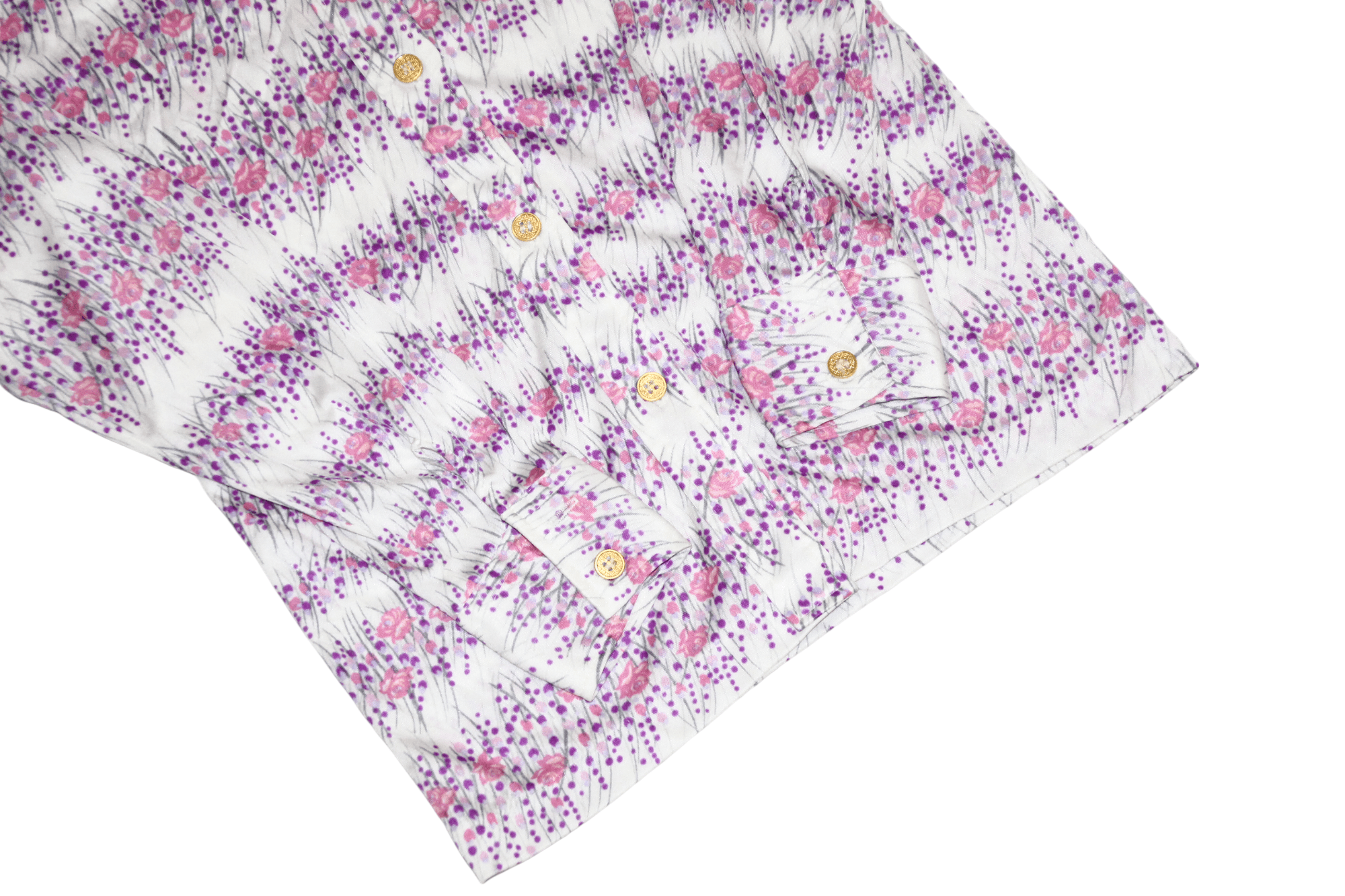 Japanese Brand Marty Ribbon Abstract Floral Printed Polyester Blouse Shirt Size M / US 6-8 / IT 42-44 - 7 Thumbnail
