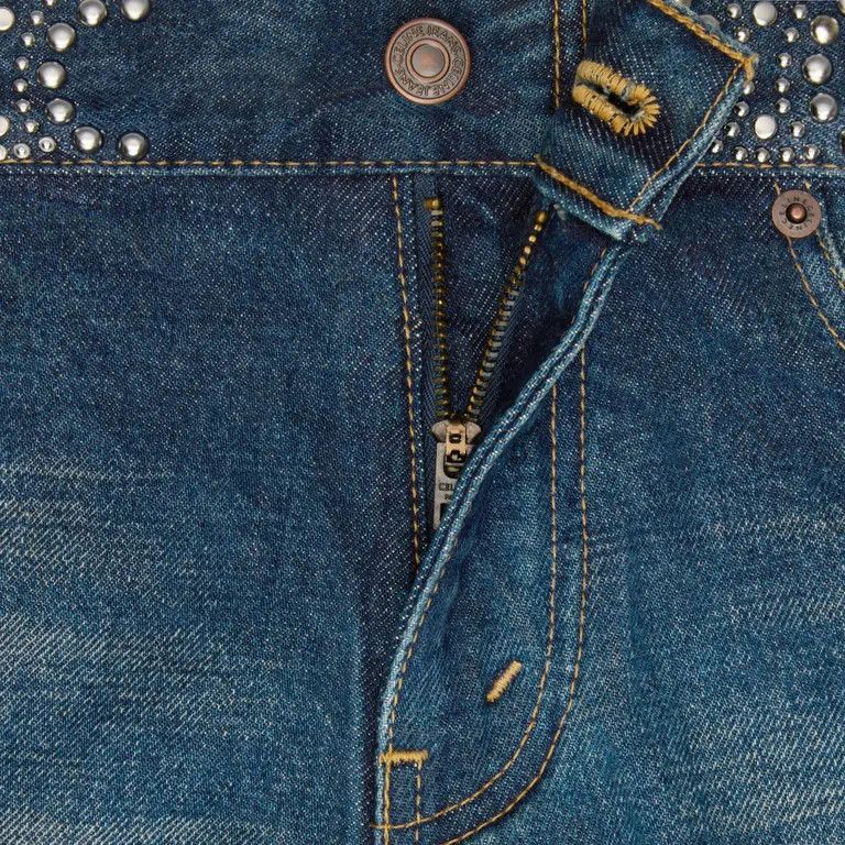 Celine o1w1db11225 2N973107P Denim Mini Short in Blue Size 32" / US 10 / IT 46 - 4 Thumbnail