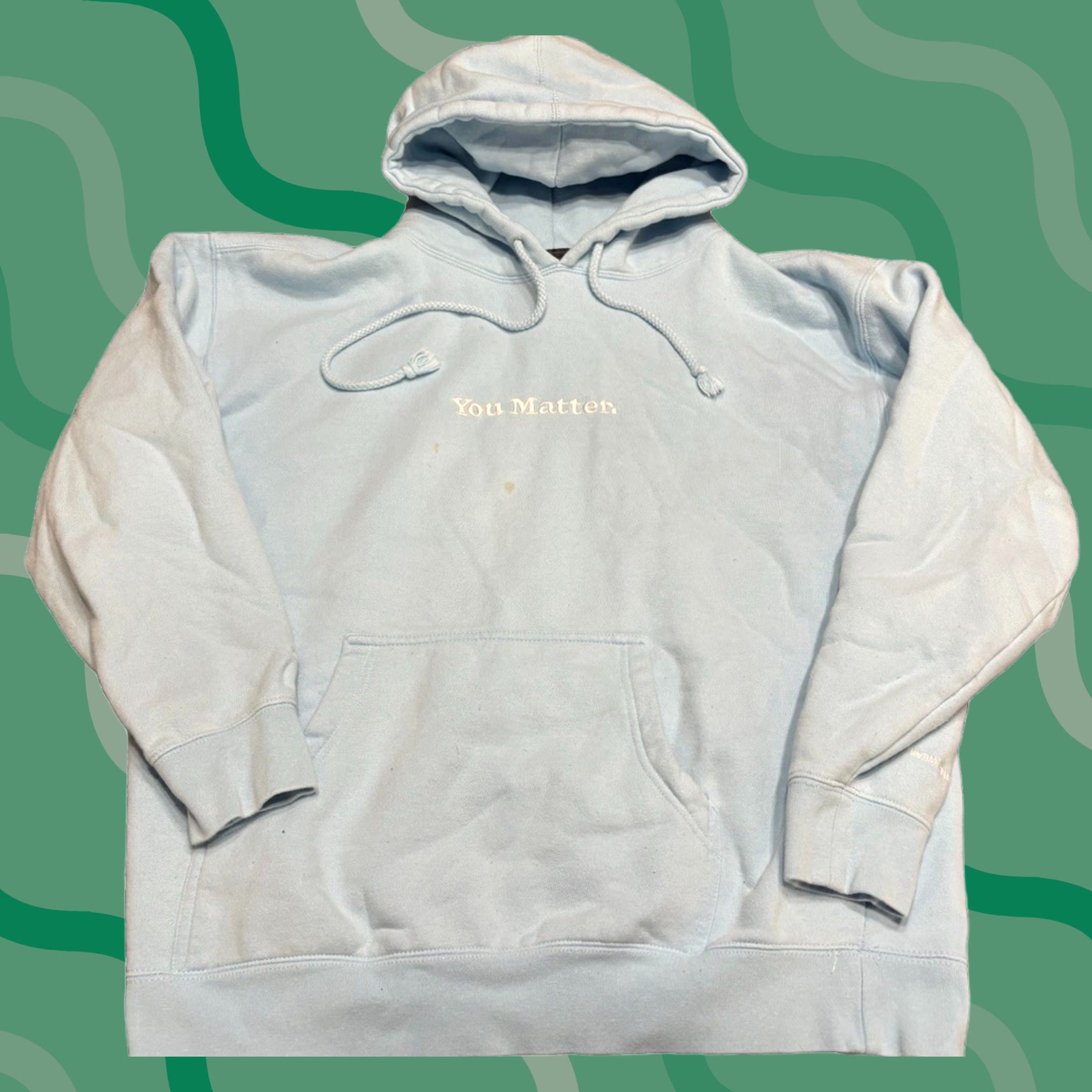 Harmony You Matter by Demetrius Harmon Hoodie Pullover Adult L Blue Fleece Embroidered Kangaroo Pocket Size US L / EU 52-54 / 3 - 1 Thumbnail