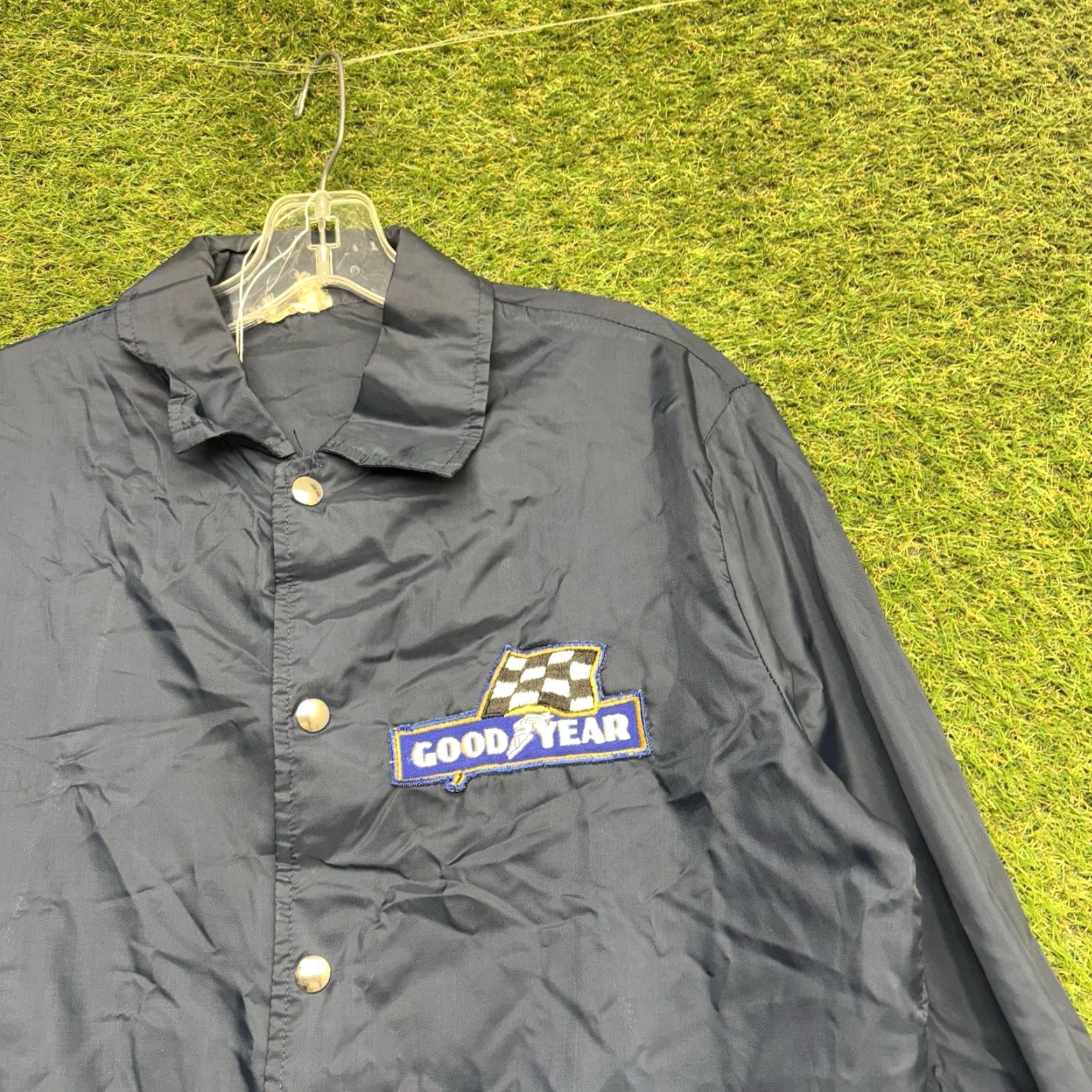CLOSED VINTAGE Goodyear Racing Jacket Mens M Blue Windbreaker 80s USA Snap Close Zip Size US M / EU 48-50 / 2 - 4 Thumbnail