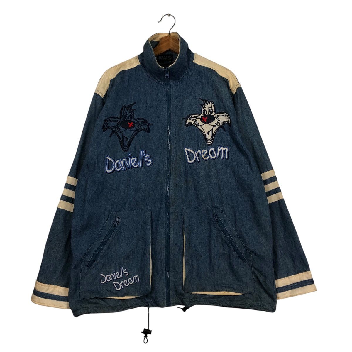 Cartoon Network 📌Vintage Zipper Denim Jacket New York Club Cartoon Big Logo Size US M / EU 48-50 / 2 - 2 Thumbnail