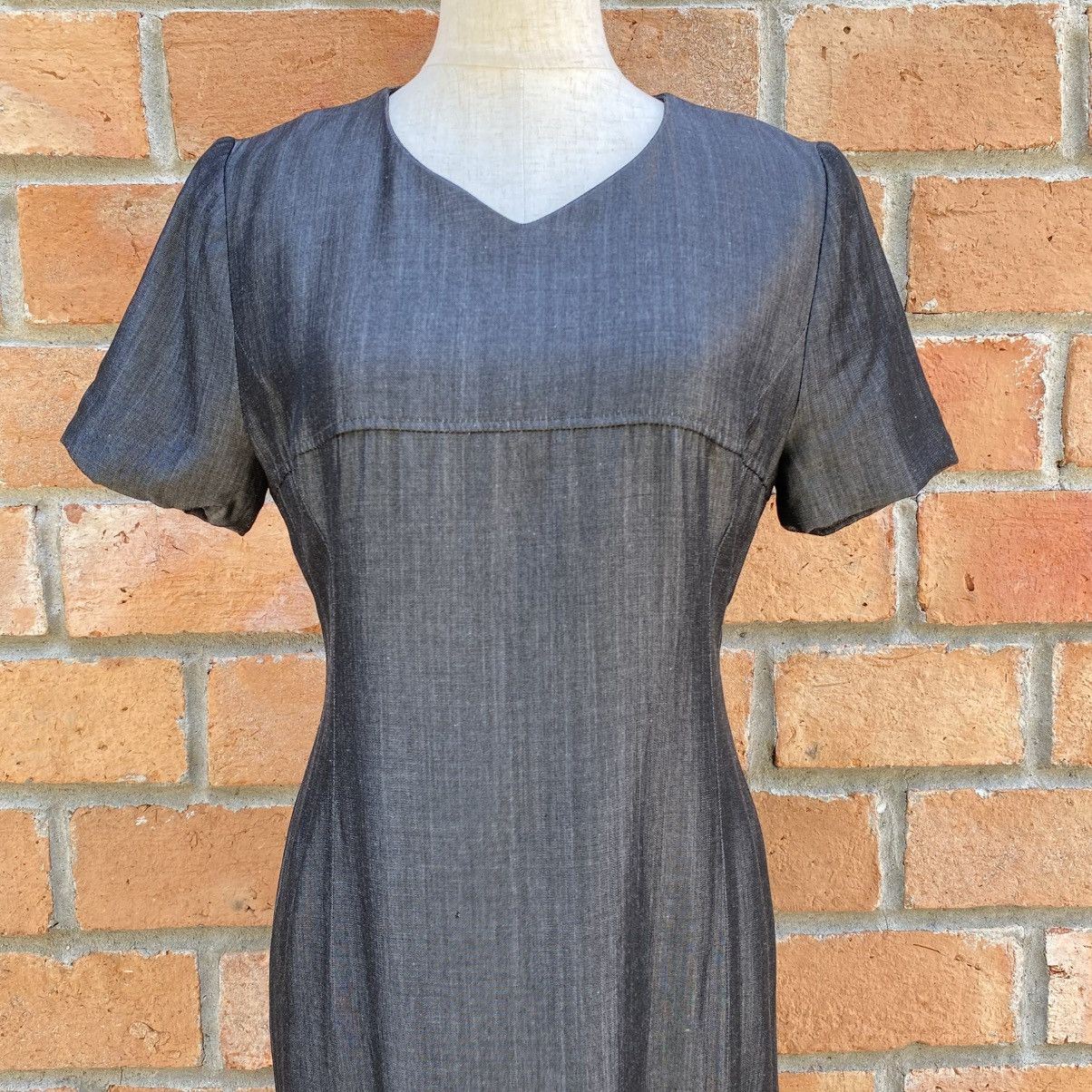 Zucca ZUCCA Dark Denim V-Neck Dress Size M / US 6-8 / IT 42-44 - 19 Thumbnail
