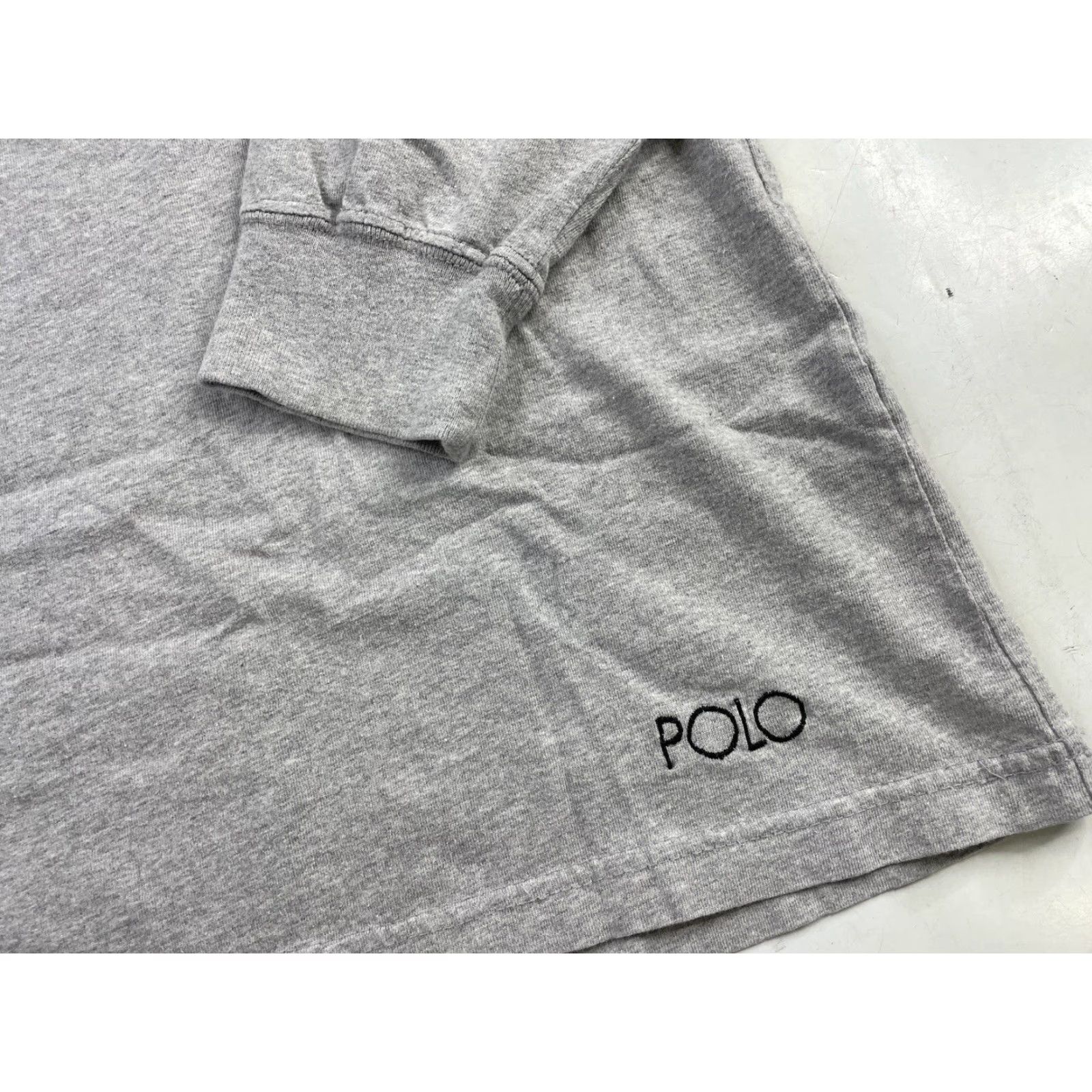 Polo Ralph Lauren VINTAGE Polo Ralph Lauren Long Sleeve T Shirt Mens Large Gray Spell Out Shirt Regular Crew Neck USA 90s Size US L / EU 52-54 / 3 - 3 Thumbnail