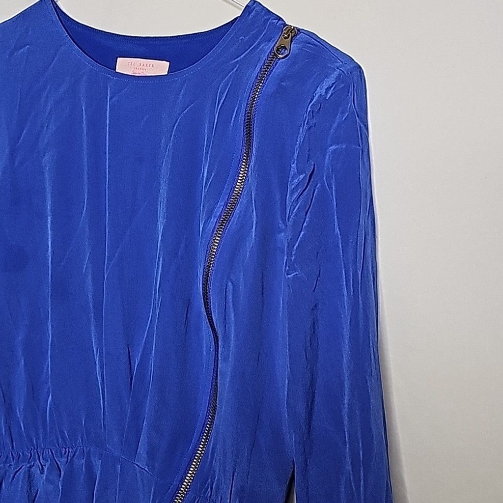 Ted Baker Ted Baker 100% silk blue 3/4 sleeve Sample none like dress 2 Size XS / US 0-2 / IT 36-38 - 2 Thumbnail