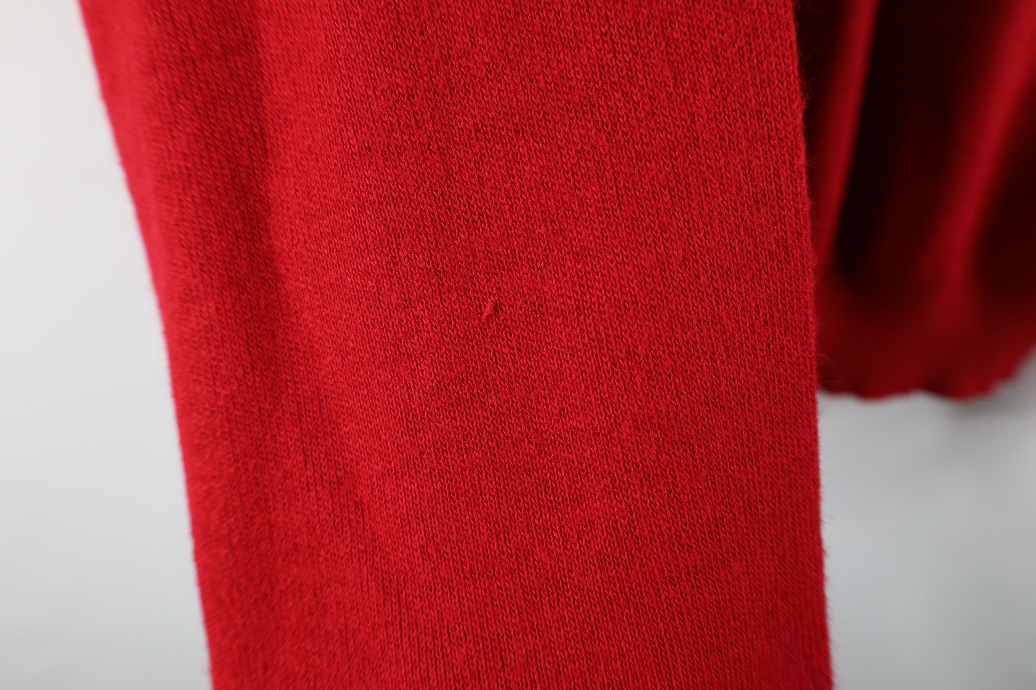Vintage Vintage 70s Streetwear Blank Knit V-Neck Sweater Red USA Size US M / EU 48-50 / 2 - 4 Thumbnail