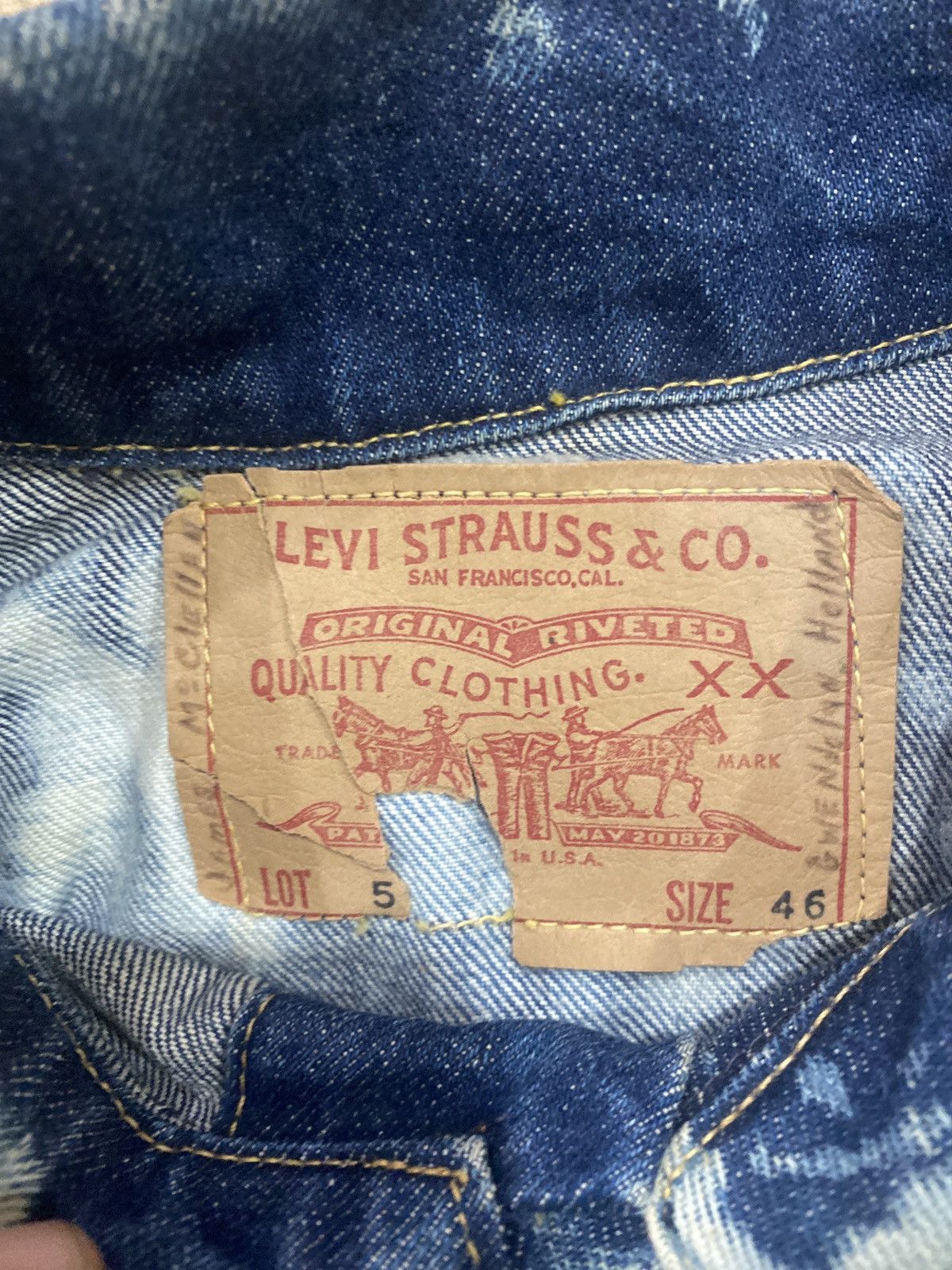 Levi's vintage levis Big E denim jackets 60s asid wash Size US XL / EU 56 / 4 - 5 Thumbnail