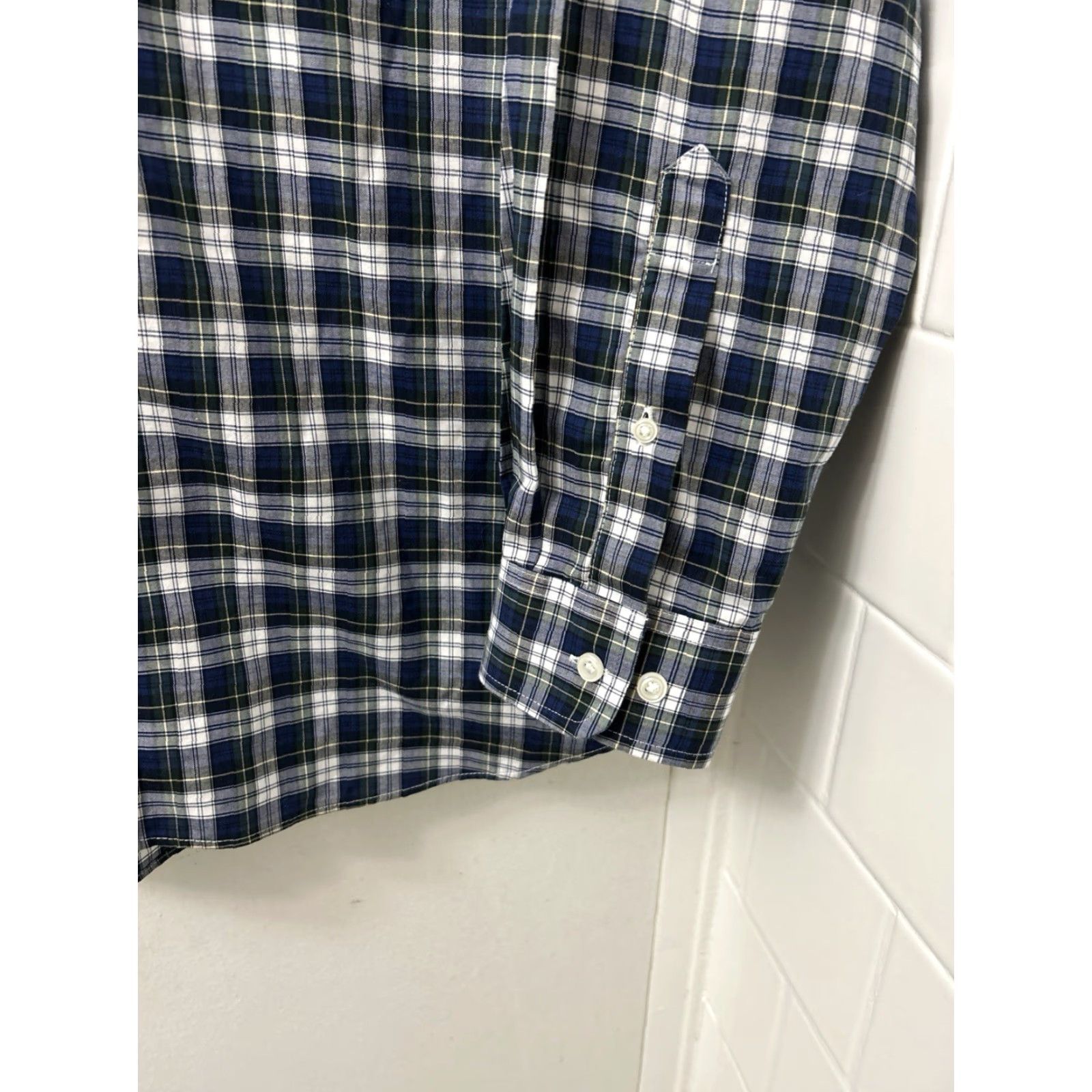 Vintage L.L. Bean Kennebunk Sport Shirt Mens M Blue Oxford Button-Down Casual Workwear Plaid Cotton 100% Size US M / EU 48-50 / 2 - 6 Thumbnail