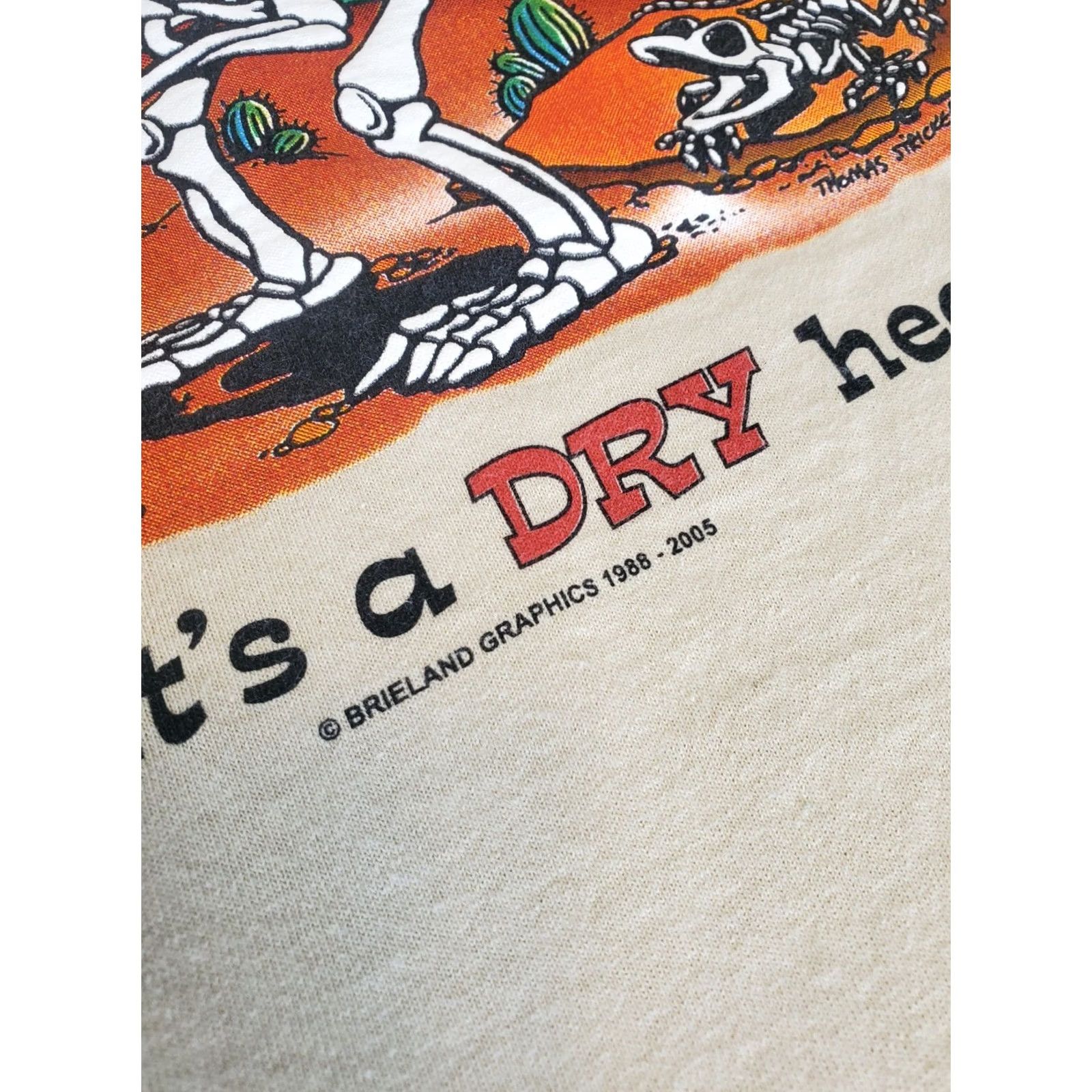 Vintage VINTAGE Sportex T-Shirt Skeleton Arizona Desert Beige Graphic Tourist Humor Sz XL 80s 90s Size US XL / EU 56 / 4 - 3 Thumbnail