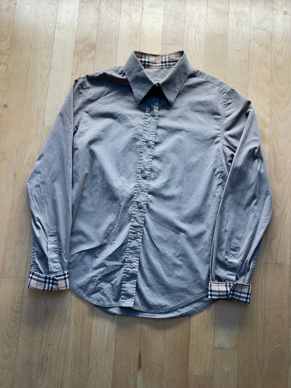 Burberry × Vintage Rare Vintage Shirt Burberry London Olive Cell 90s Size US S / EU 44-46 / 1 - 2 Thumbnail