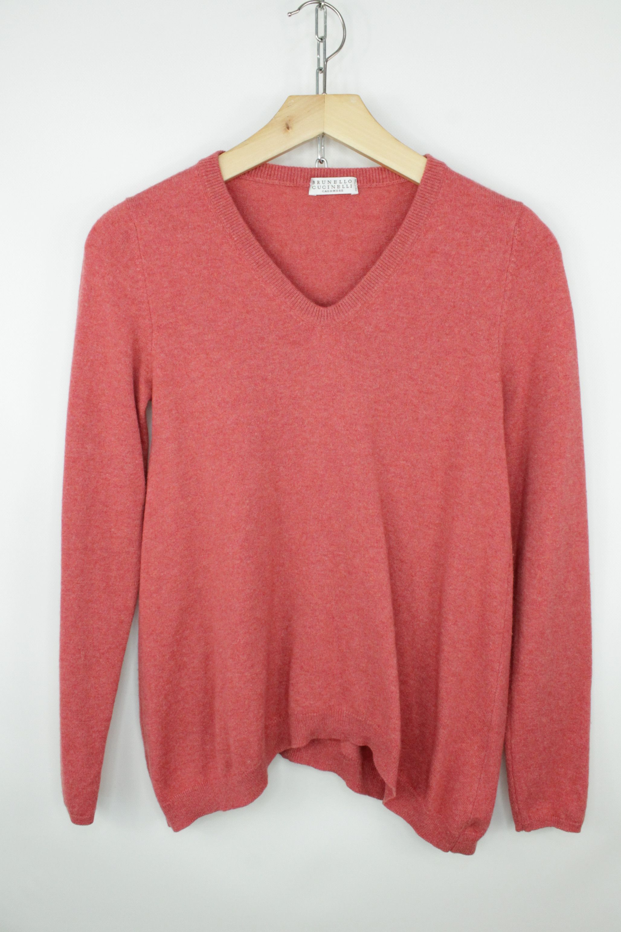 Brunello Cucinelli Brunello Cucinelli Red Cashmere Sweater Pullover Women's Size XS / US 0-2 / IT 36-38 - 1 Thumbnail