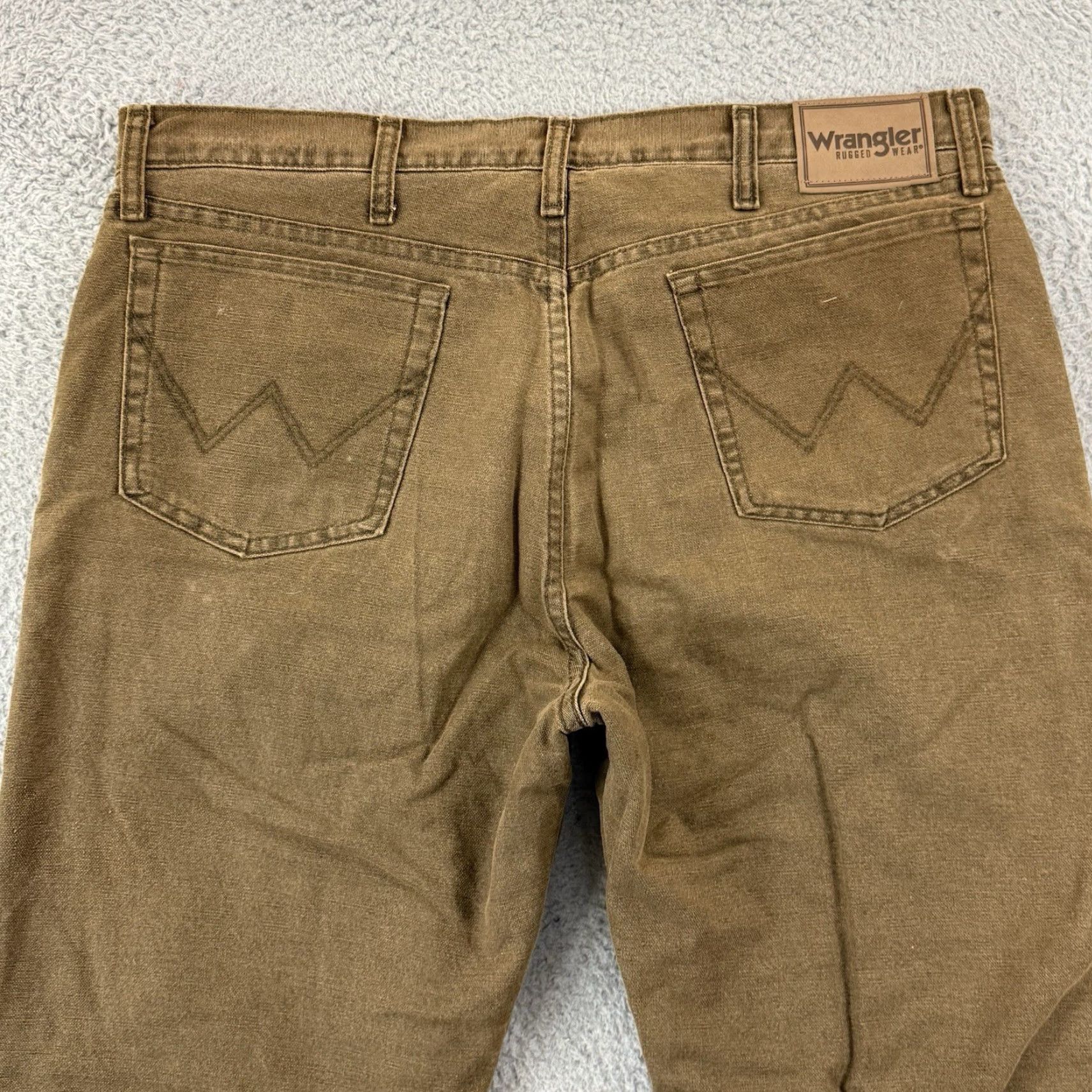Wrangler Wrangler Rugged Wear Jeans Mens 38x29 Brown Fleece Lined Denim Workwear Outdoor Jeans Size US 38 / EU 54 - 6 Thumbnail