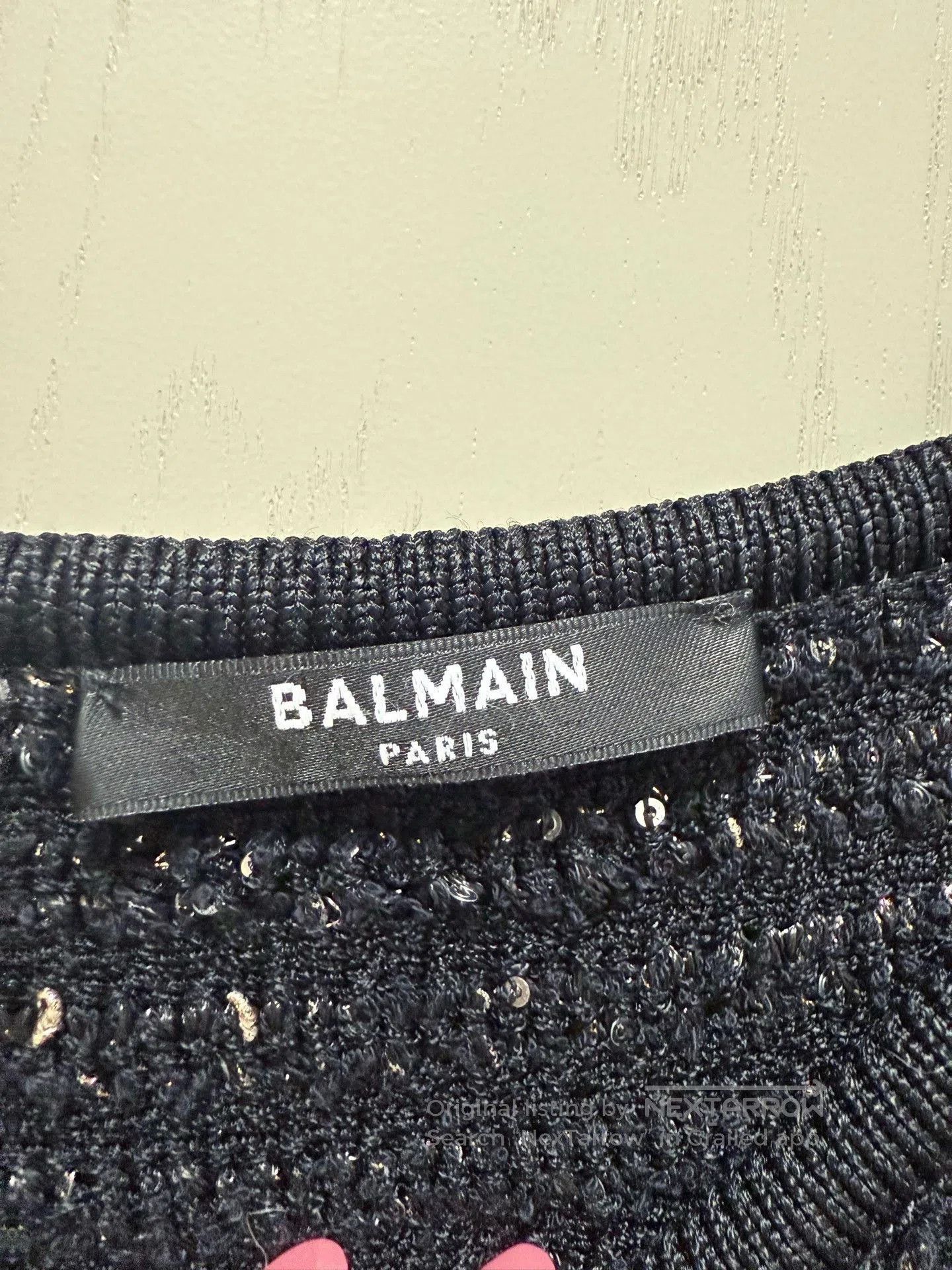 Balmain Balmain Black Sequin Woven Dress. Size S / US 4 / IT 40 - 4 Thumbnail