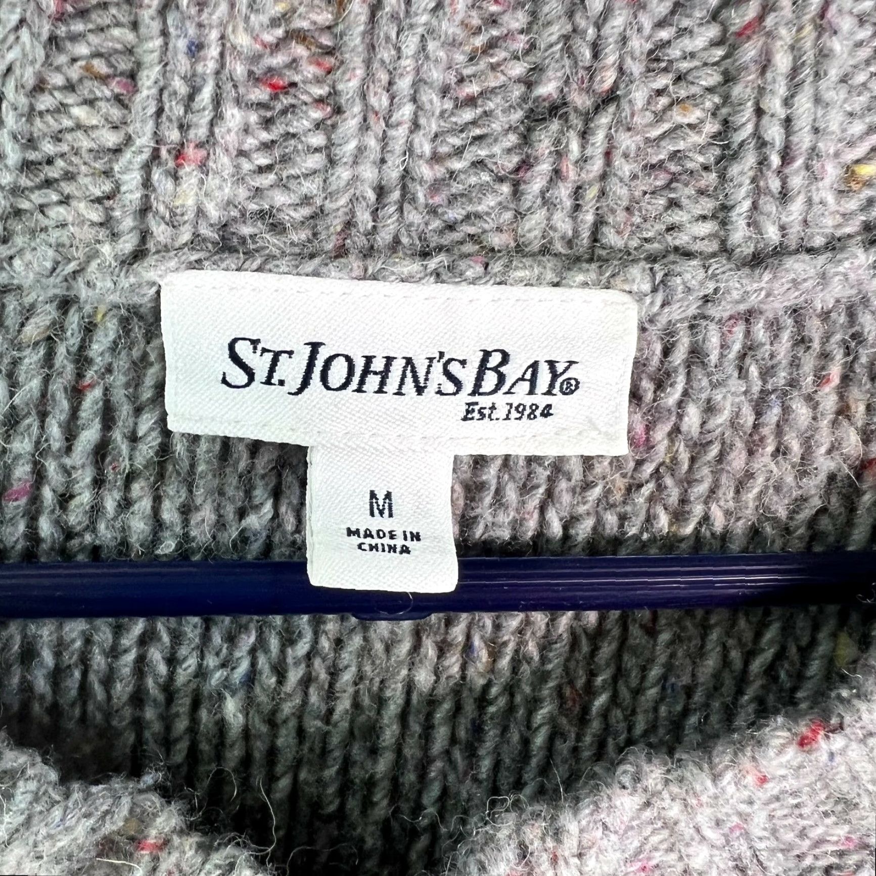 Vintage St Johns Bay Womens Sweater Pullover Cable Knit Long Sleeves Gray Size Medium Size M / US 6-8 / IT 42-44 - 5 Thumbnail