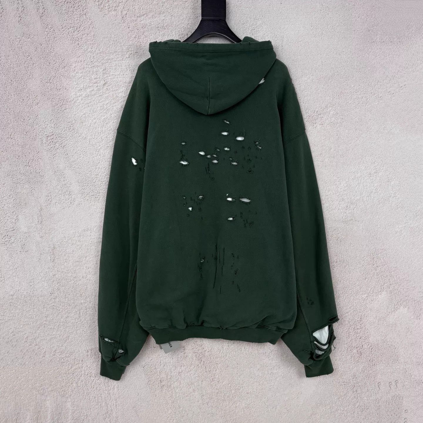 Balenciaga Balenciaga Cracked Logo Double Layer Green Hoodie S Size US S / EU 44-46 / 1 - 2 Thumbnail