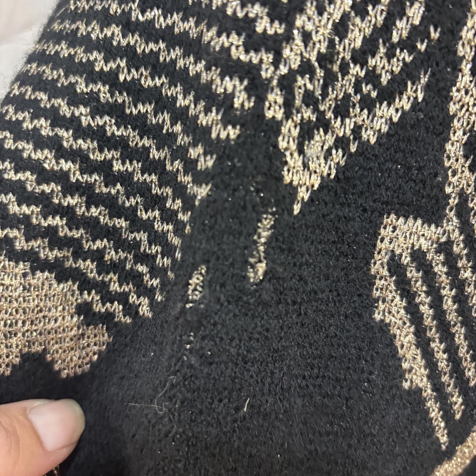 Other Vtg 80s metallic knit black & gold cardigan by Betty Hanson Size M / US 6-8 / IT 42-44 - 2 Thumbnail