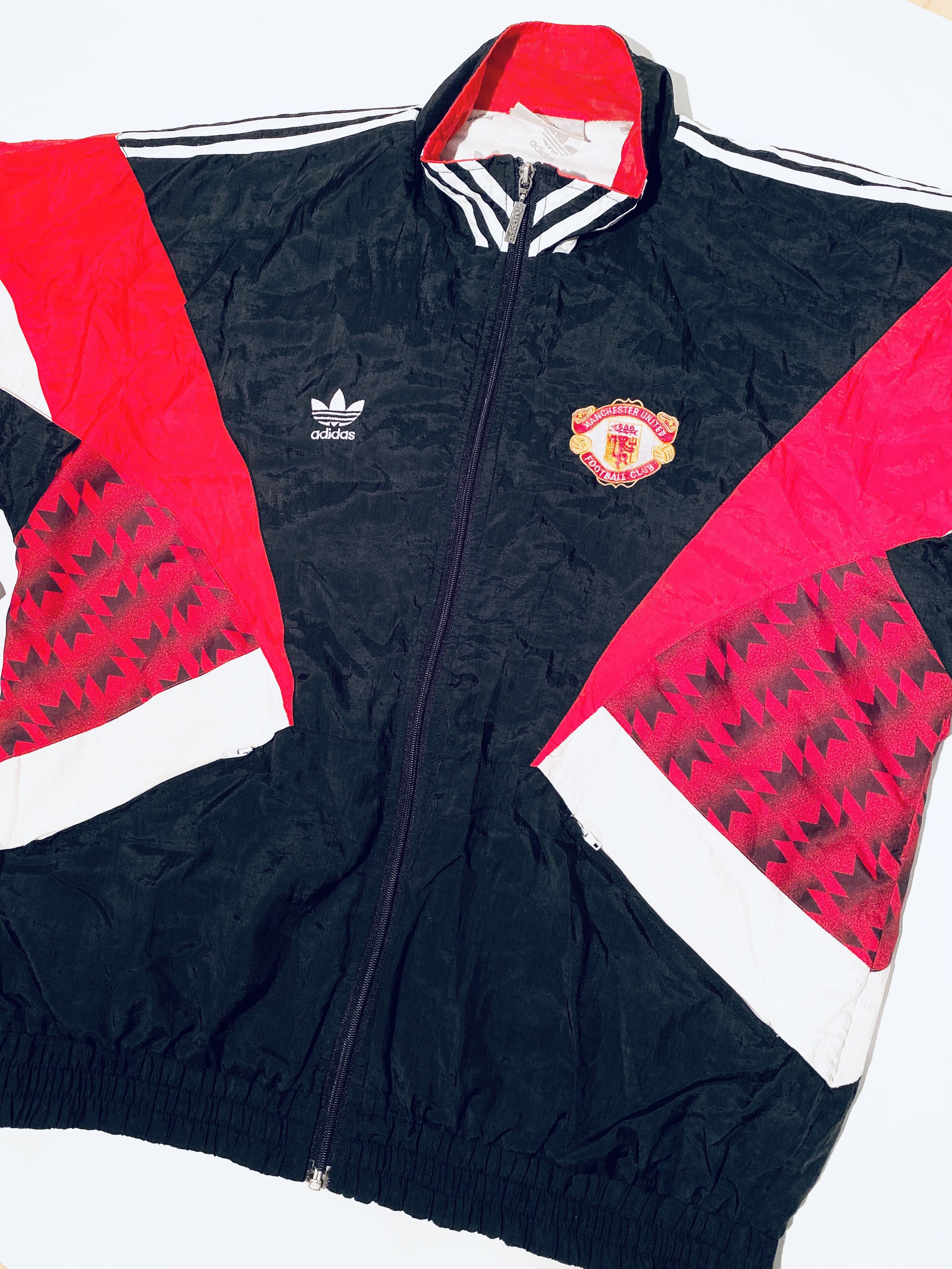 Adidas Manchester United Training Jacket 1990 1992 Size US L / EU 52-54 / 3 - 6 Thumbnail