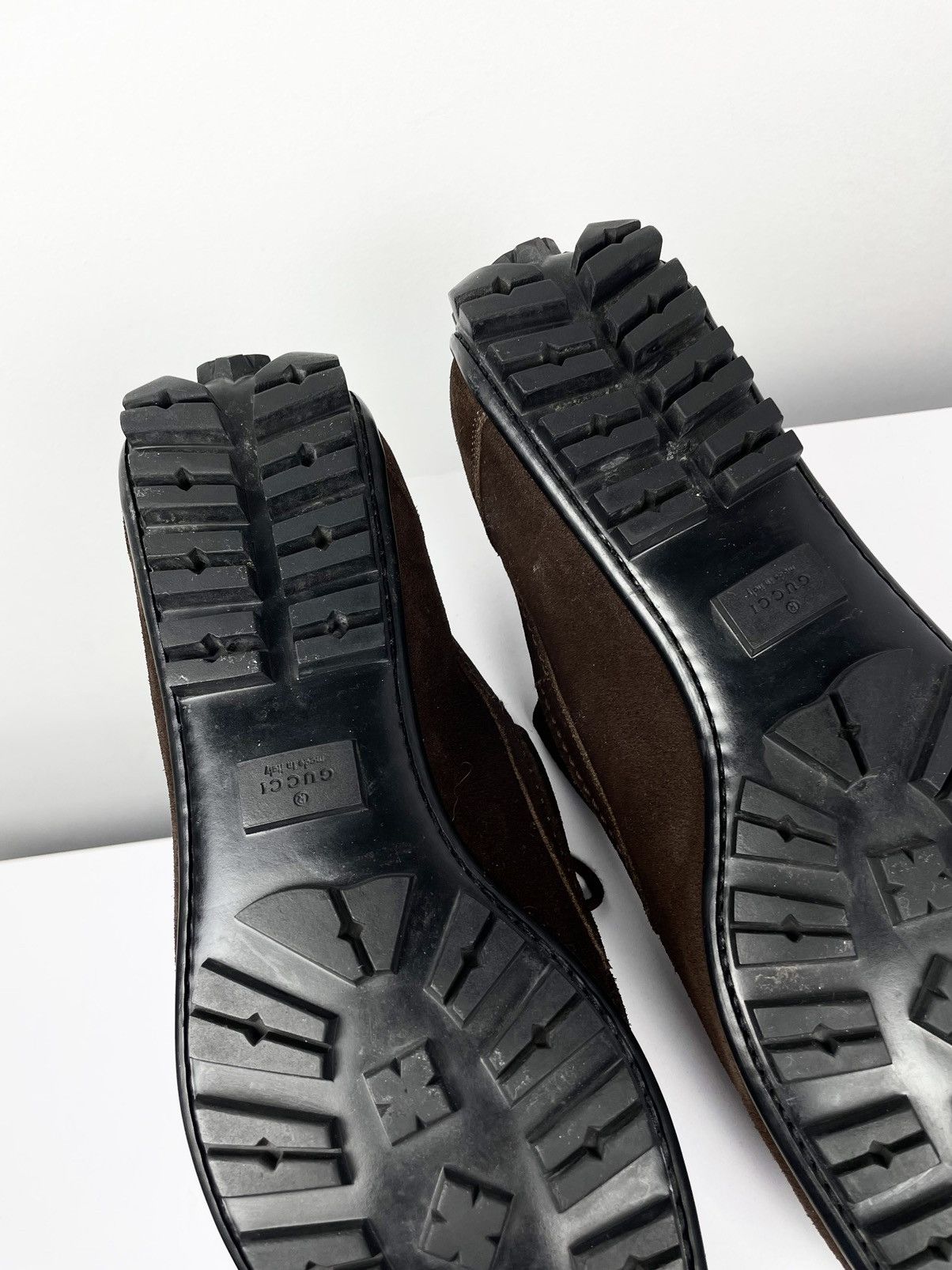 Gucci Vintage Gucci Size 9 Dark Brown Suede Leather Loafers Shoes Size US 8.5 / EU 41-42 - 12 Thumbnail
