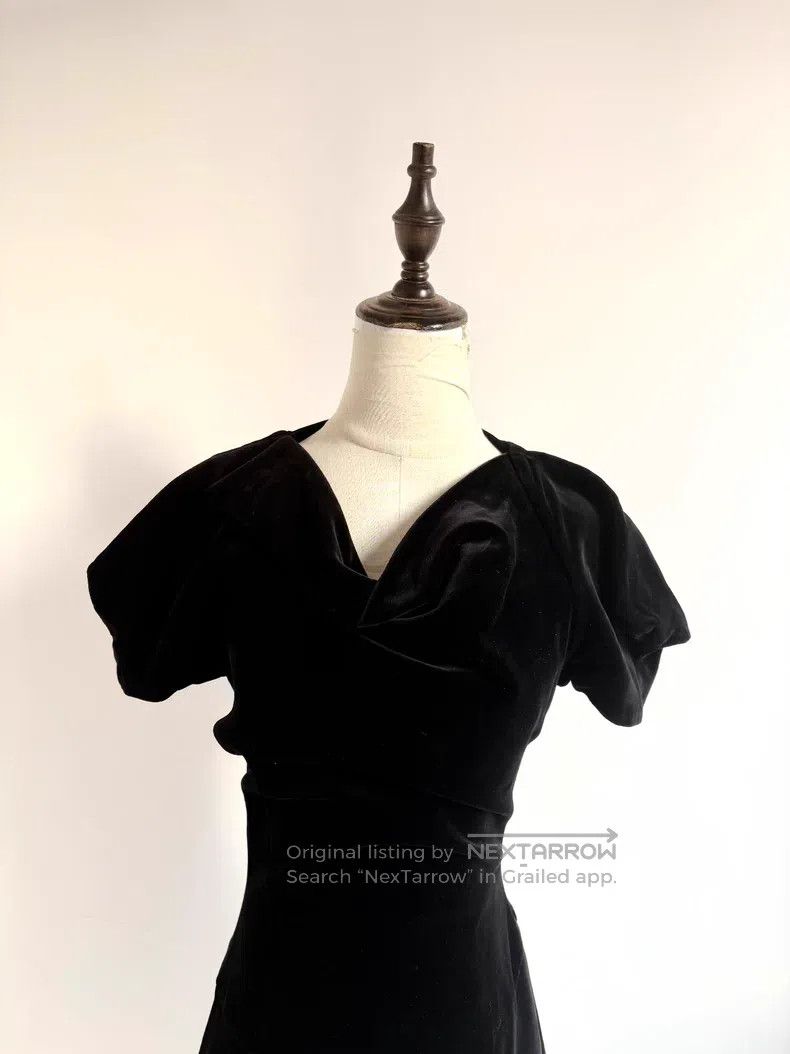 Vivienne Westwood Vivienne Westwood Black Velvet Asymmetrical Draped Collar Size L / US 10 / IT 46 - 3 Thumbnail