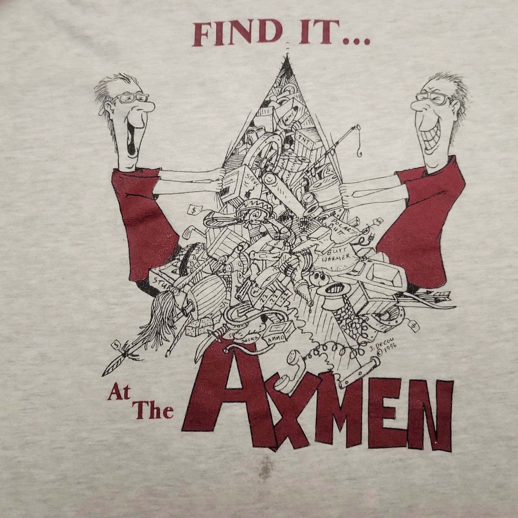 Hanes VINTAGE Axmen Shirt Mens XL Gray Missoula Montana 90s Y2K Hanes T-Shirt Crew Neck Short Sleeve Solid Cotton Blend Graphic Print Retro American Men LV? Size US XL / EU 56 / 4 - 6 Thumbnail
