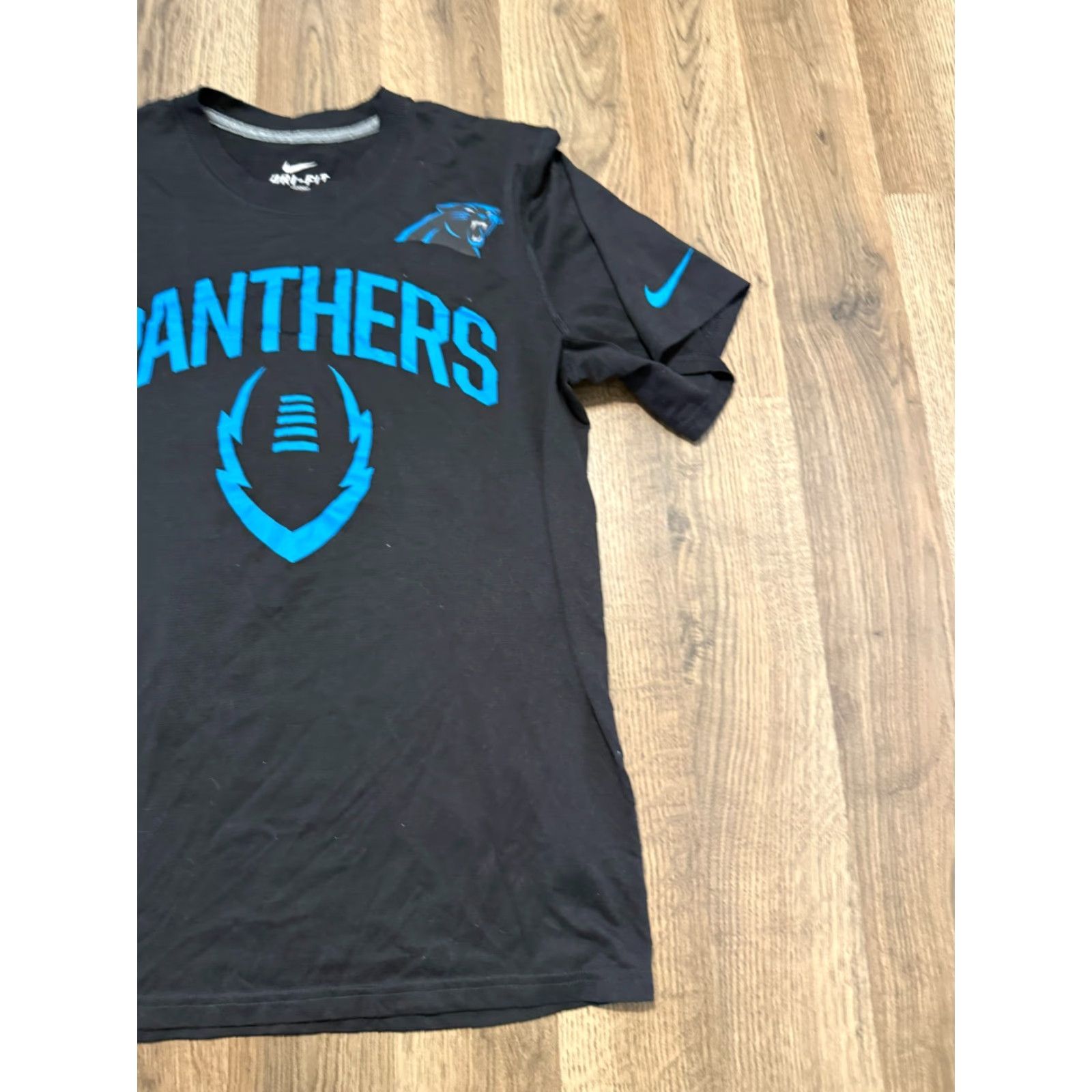 Nike Nike Shirt Men's Medium Black Panther Football Graphic Print Dri-FIT Shirt, Nike, Crew Neck, Short Sleeve, Cotton, Black, Logo, Nike Dri-Fit, Men, NFL Size US M / EU 48-50 / 2 - 3 Thumbnail