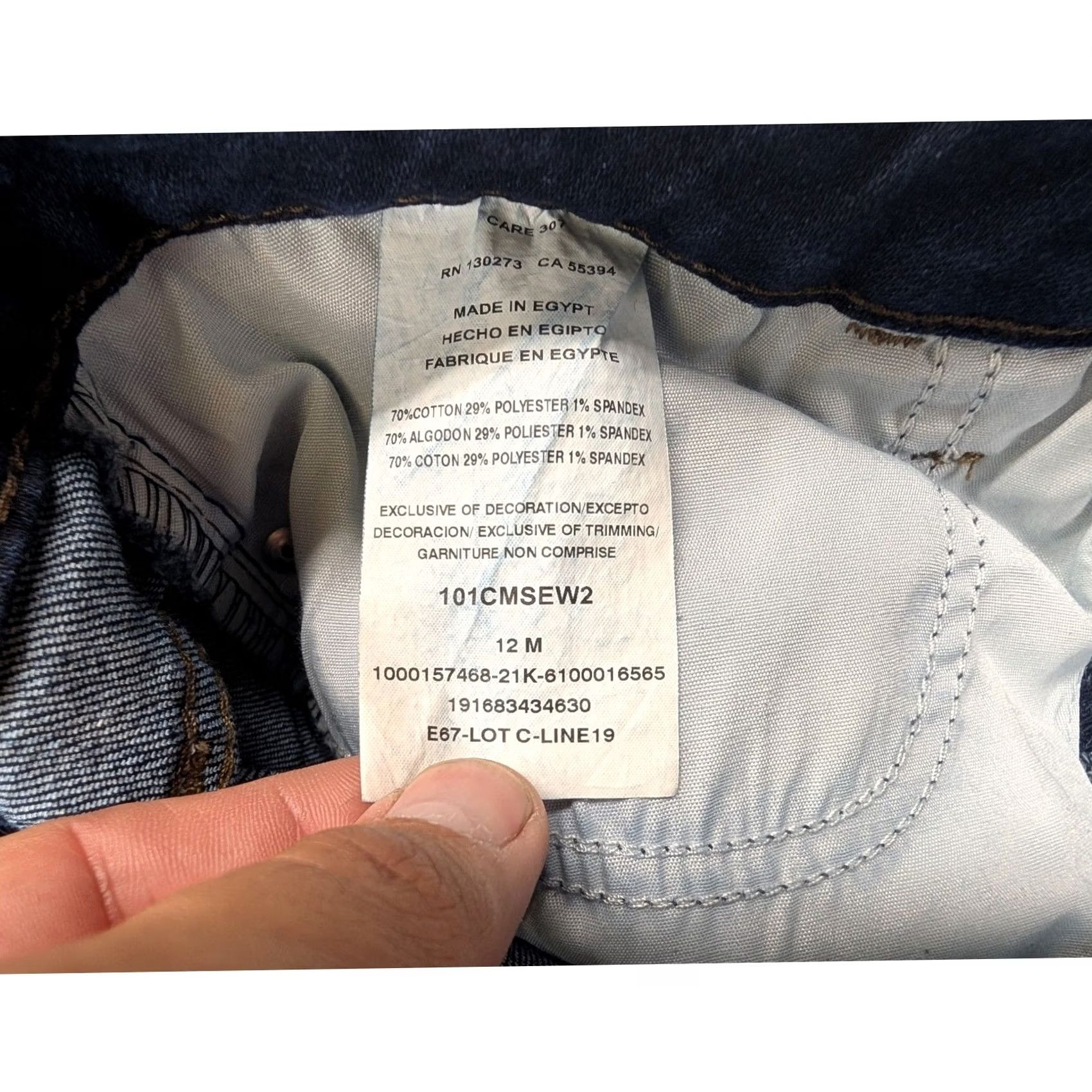Lee Lee Womens Jeans Straight Mid Rise Dark Wash 30x28 Size 12M Denim Cotton Blend Spandex Polyester Pocket Logo Button Love Size 32" / US 10 / IT 46 - 5 Thumbnail