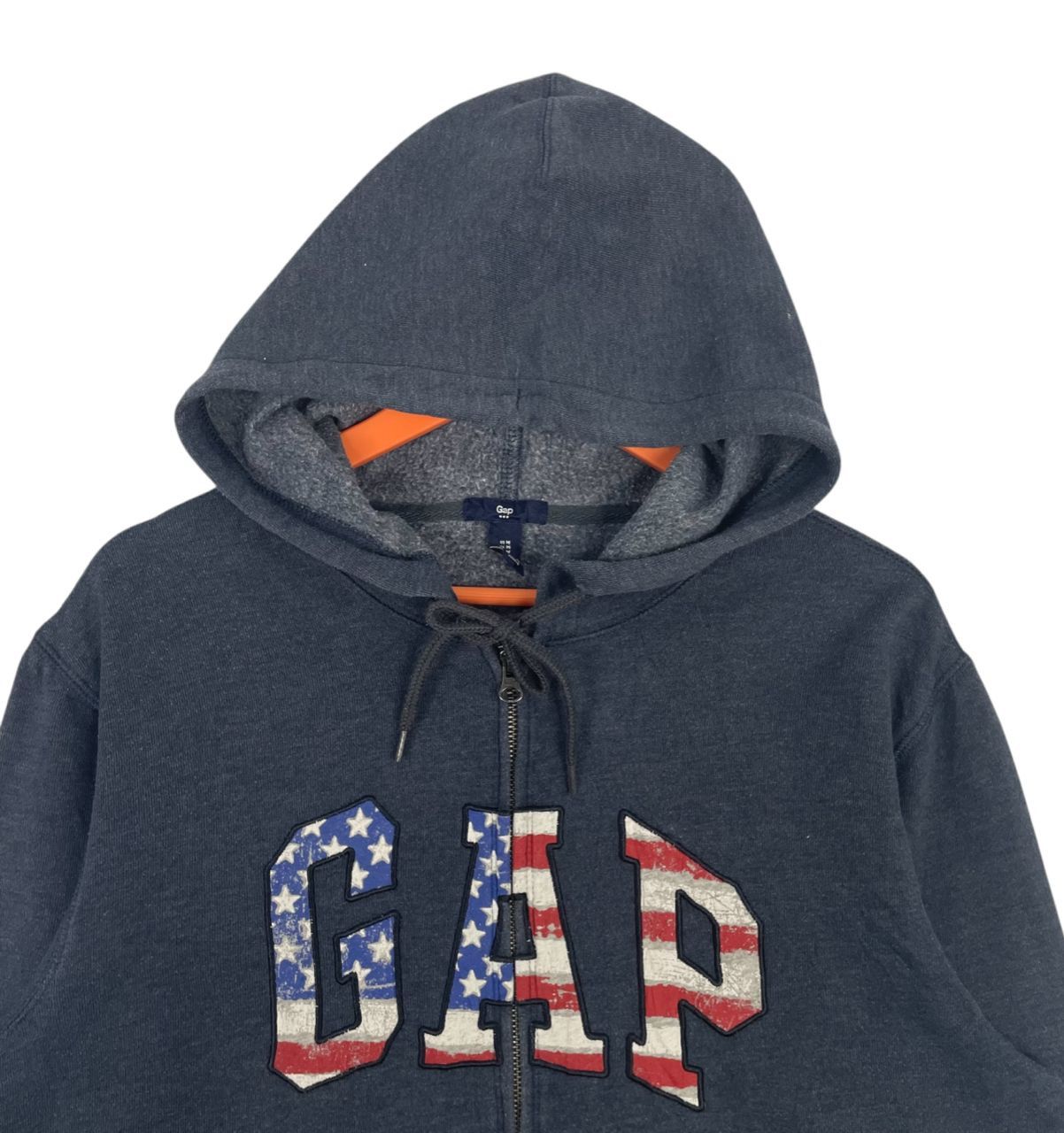 Gap Vintage Gap America Flag Embroided Logo Full Zip Hoodie Size US M / EU 48-50 / 2 - 4 Thumbnail