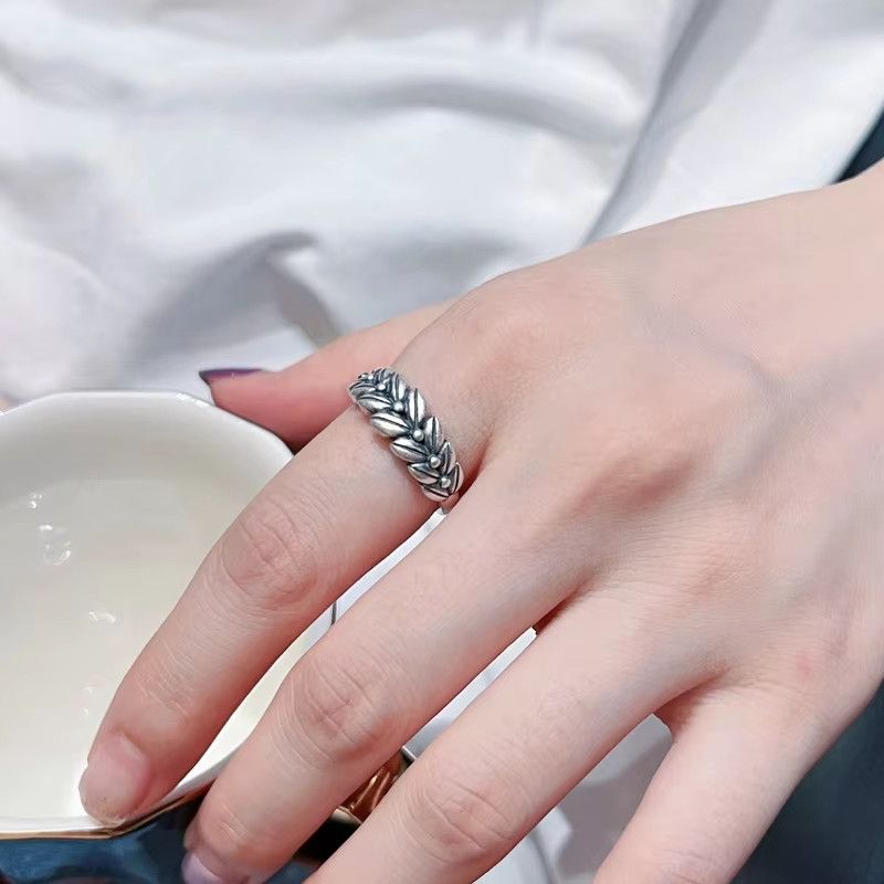 Jewelry Silver Mini Wheat Rings Size ONE SIZE - 4 Thumbnail
