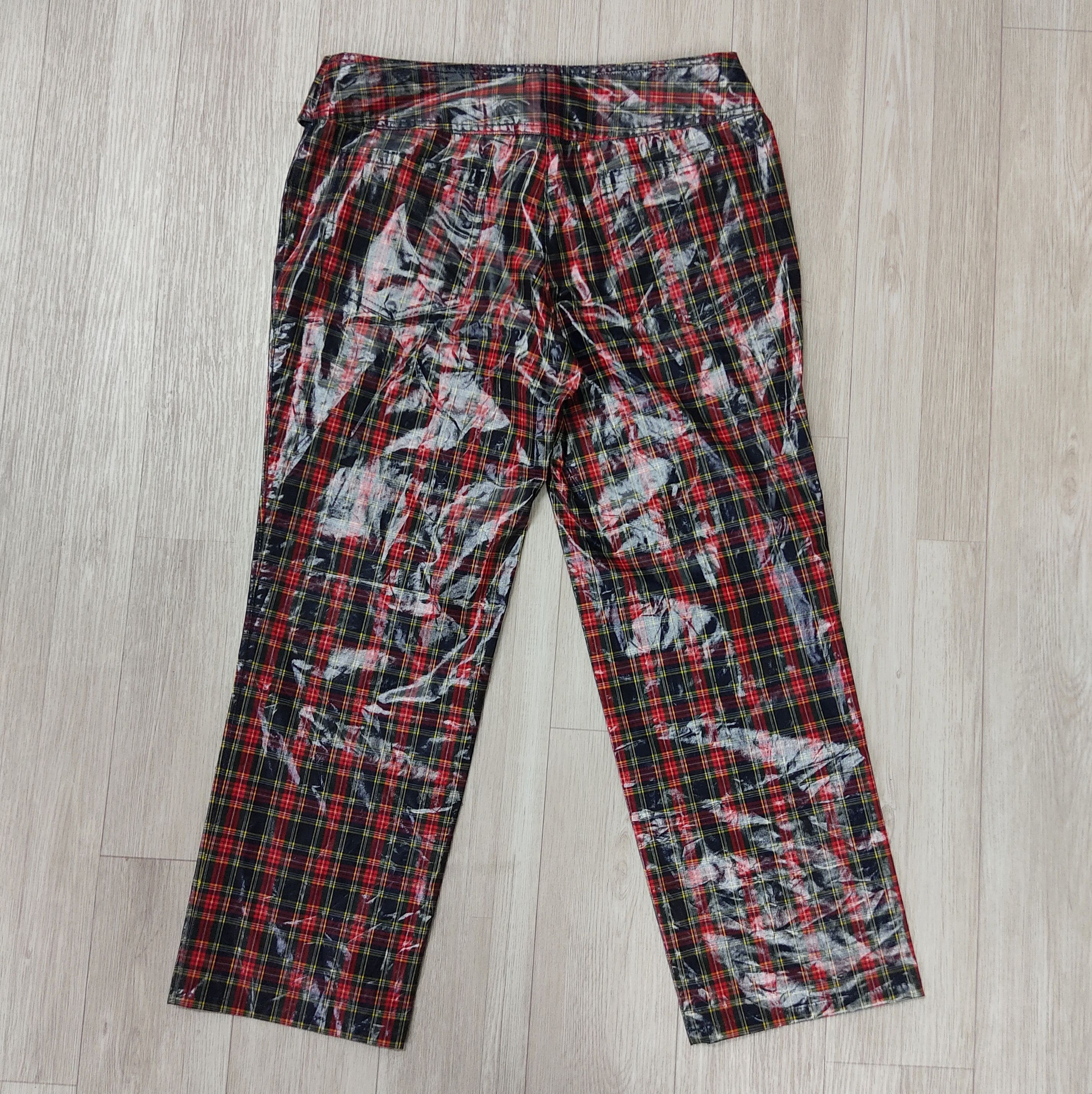 GOTHBOICLIQUE × Japanese Brand × Lad Musician MILK Goth Punk Plaid Tartan Cropped Pants Size 28" / US 6 / IT 42 - 6 Thumbnail
