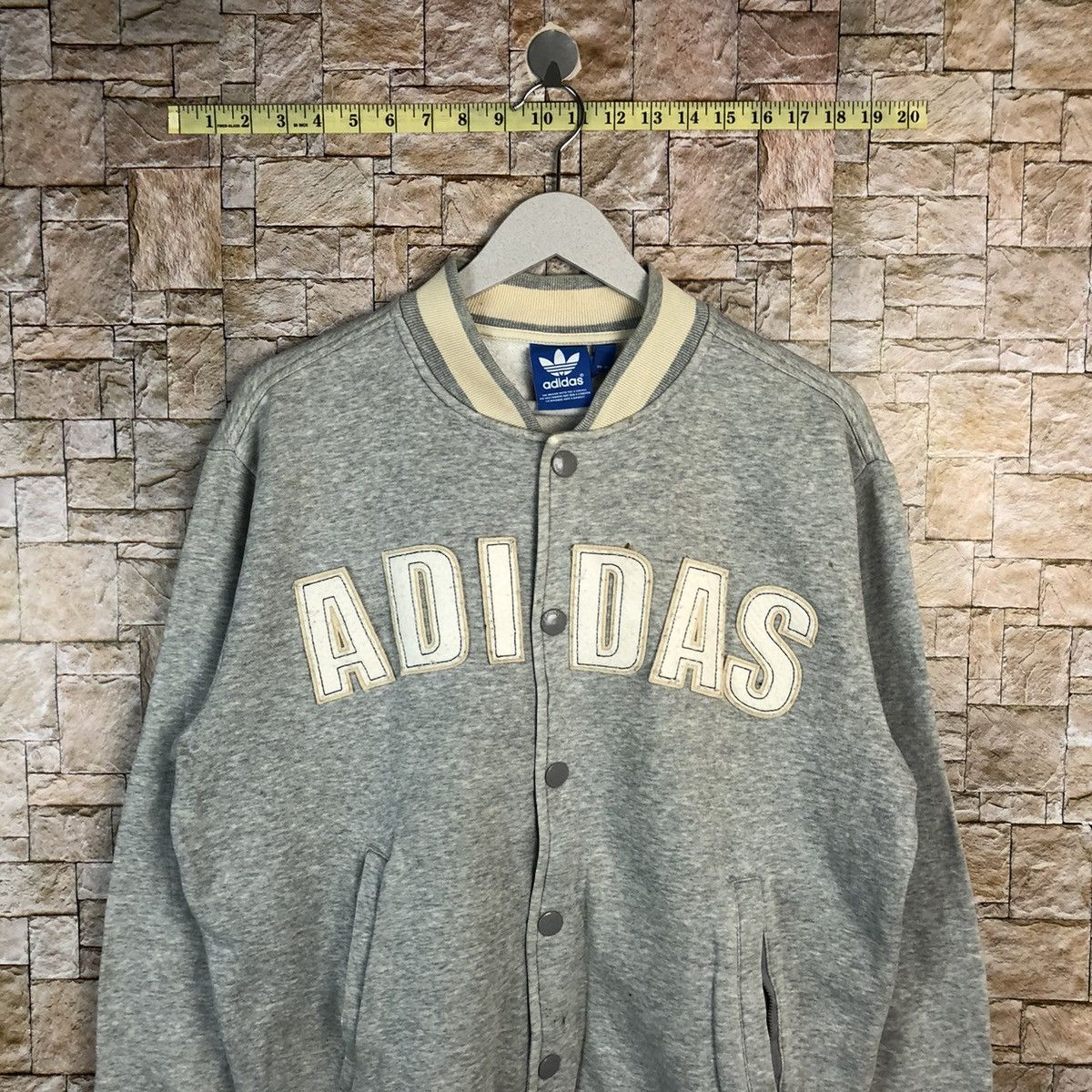 Adidas Adidas vintage Grey Bombers varsity Jacket #A875 Size US M / EU 48-50 / 2 - 2 Thumbnail