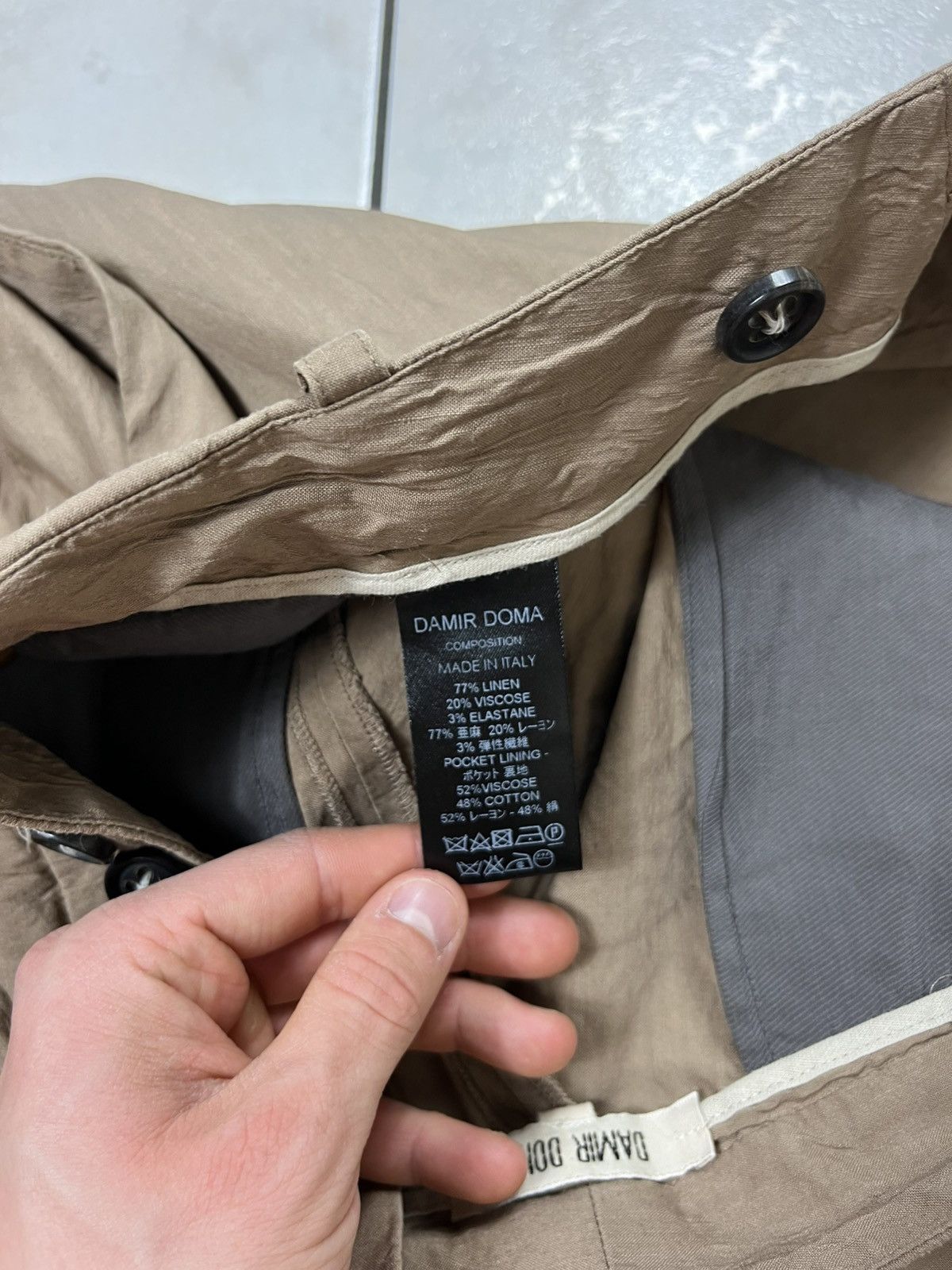 Damir Doma × Designer Damir Doma linen drop crotch pants asymmetric Size US 34 / EU 50 - 22 Thumbnail