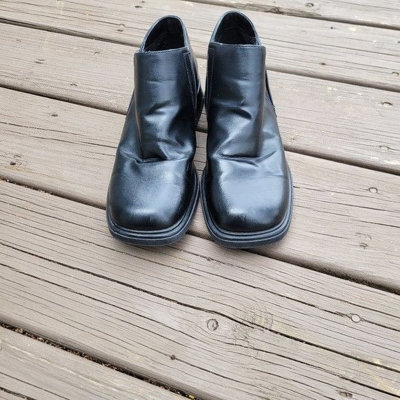 Vintage Vintage 90s y2k Bratz Black Faux Vegan Leather Chunky Heel S Size US 9 / IT 39 - 7 Thumbnail