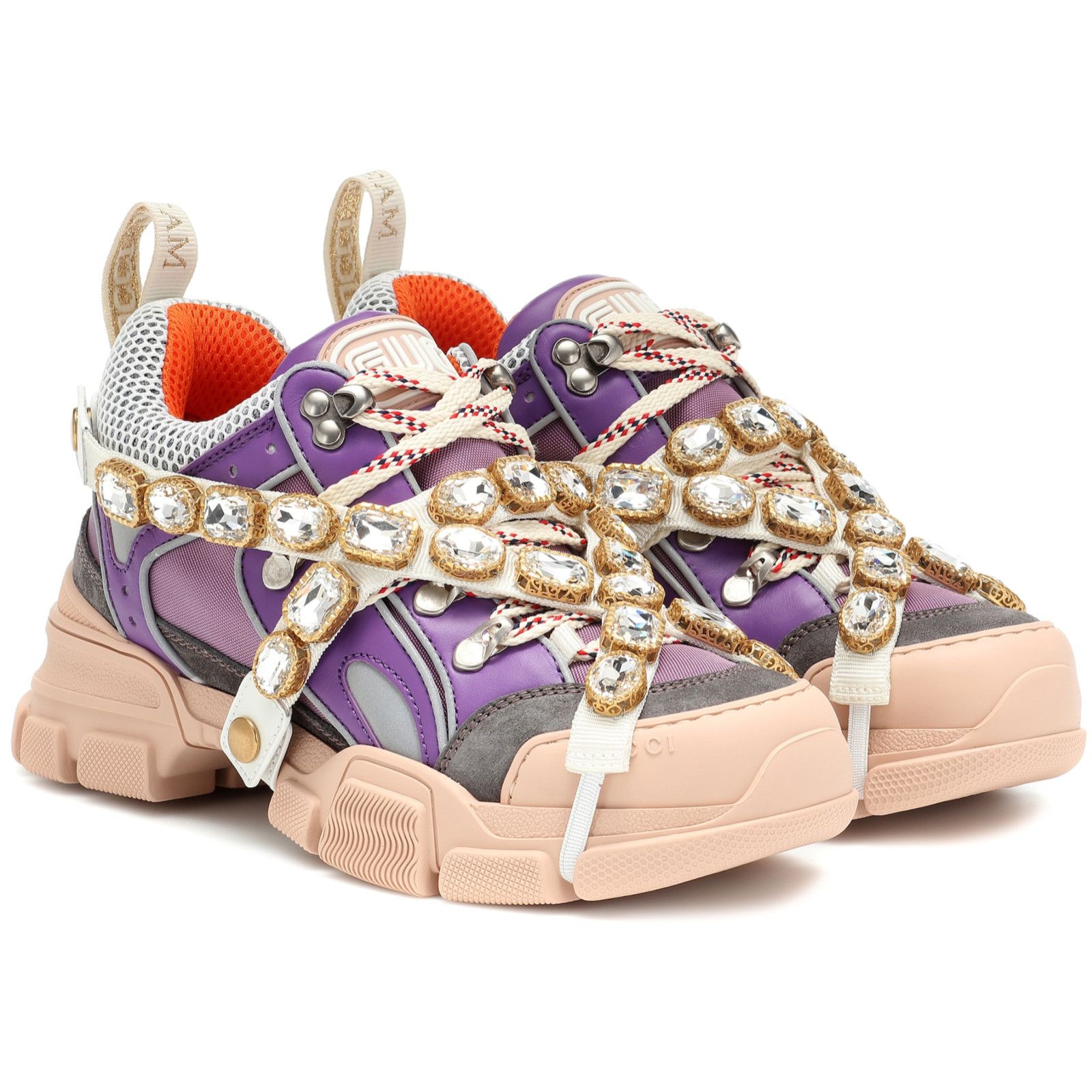 Gucci Womens Journey Flashtrek Crystal Hiker Low Boot Sneaker 36 Size US 6 / IT 36 - 2 Thumbnail