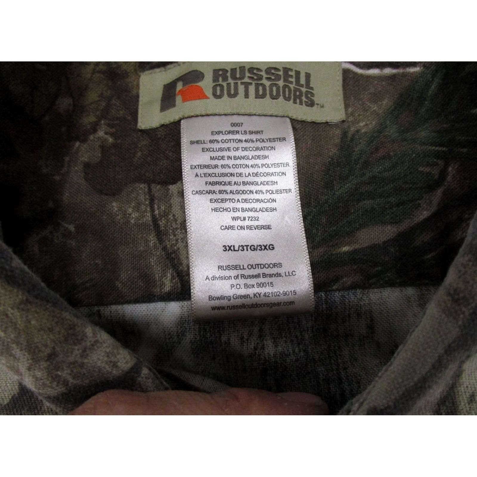 Realtree Russell Outdoors Realtree AP Camo Shirt Mens 3XL Button Up Long Sleeve Hunting Size US XXL / EU 58 / 5 - 2 Thumbnail