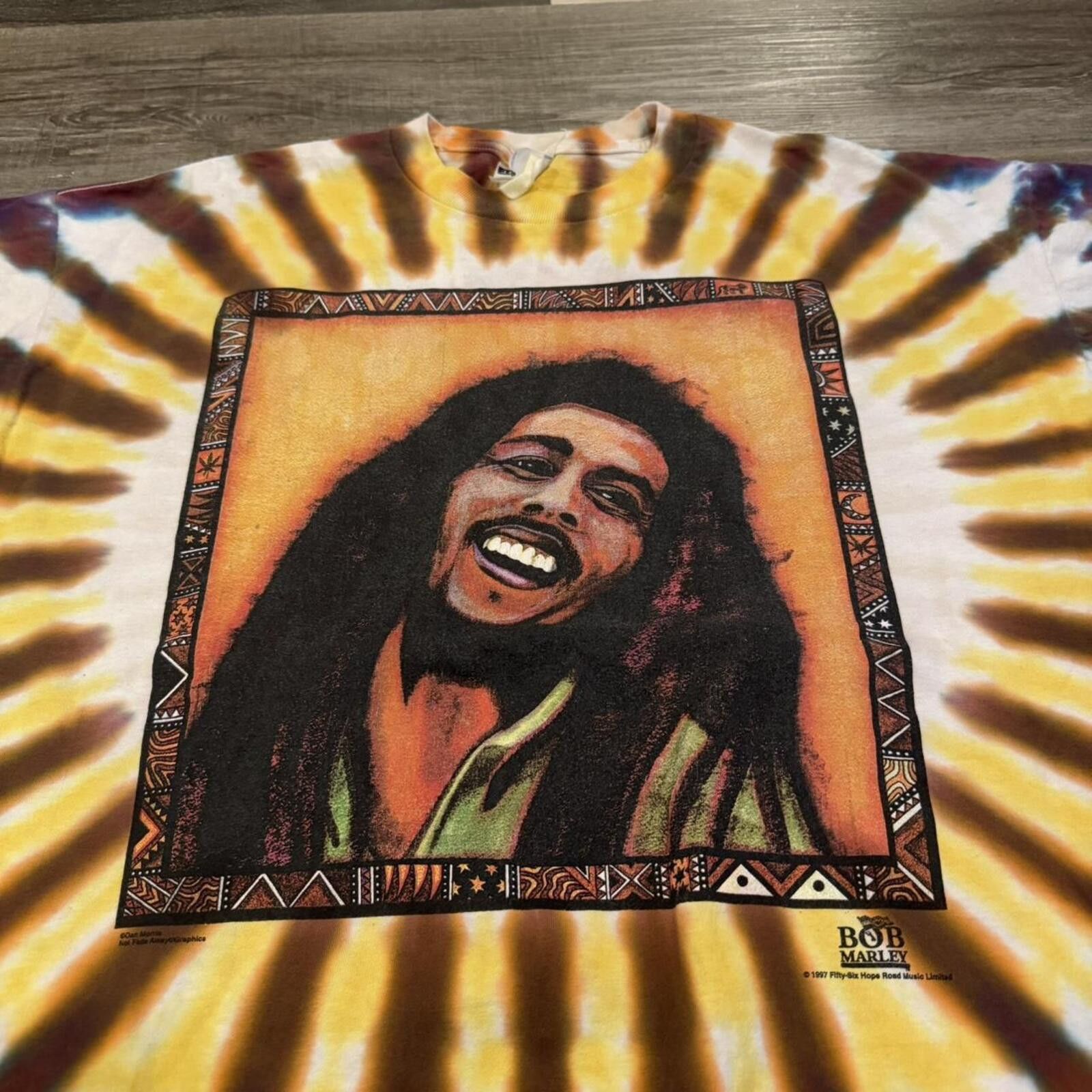 Jerzees Vintage bob marley robert nesta tie dye t shirt 1997 XL Size US XL / EU 56 / 4 - 2 Thumbnail