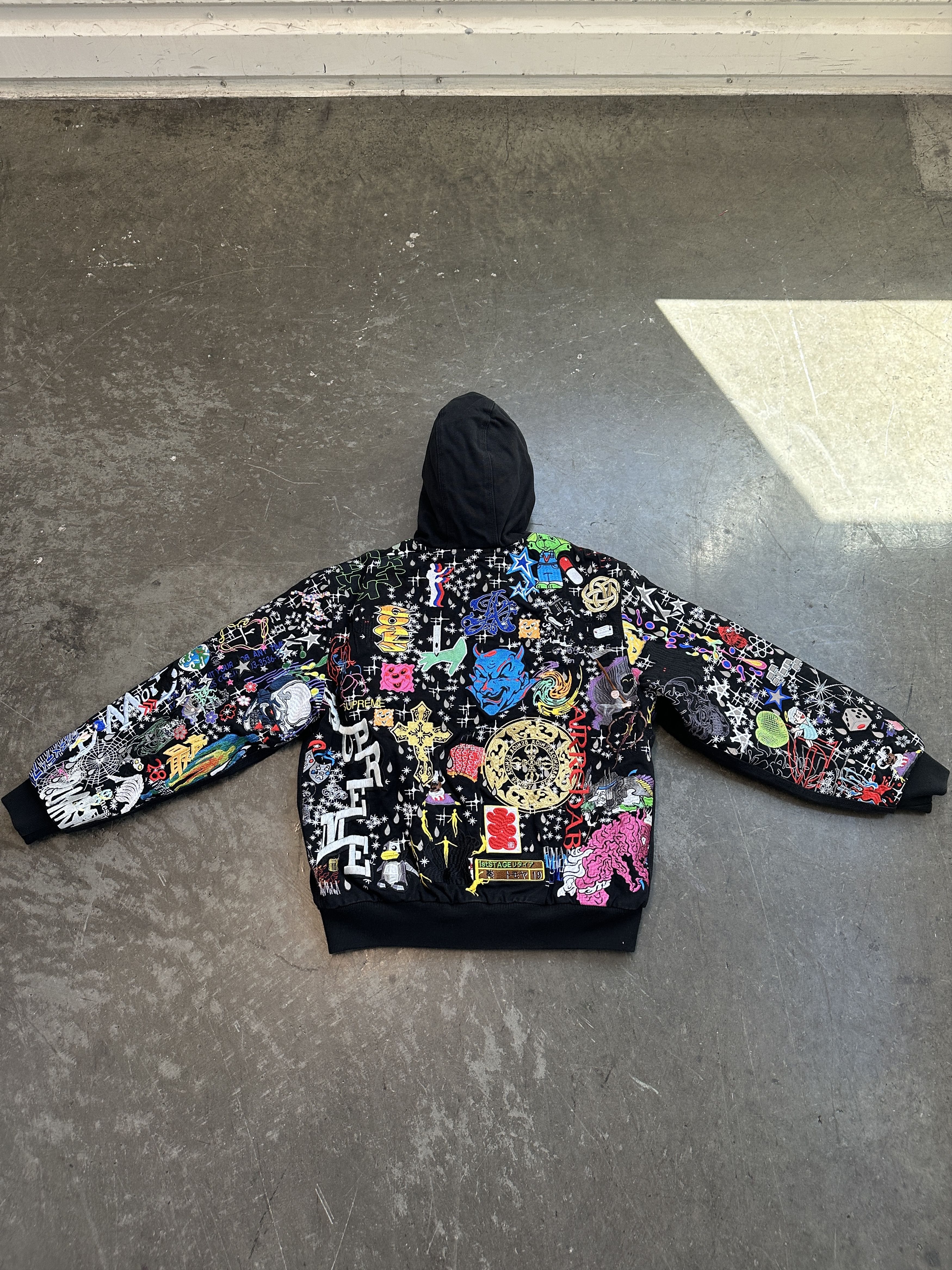 Supreme Supreme 'Reflective Stripe' Hooded Work Jacket | Grailed