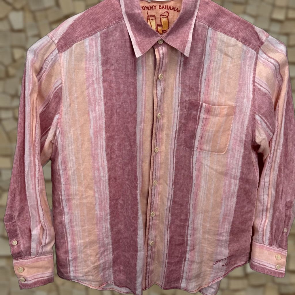 Tommy Bahama Tommy Bahama Shirt Mens Large Relax 100% Linen Button Up Long Sleeve Beach Size US L / EU 52-54 / 3 - 1 Thumbnail