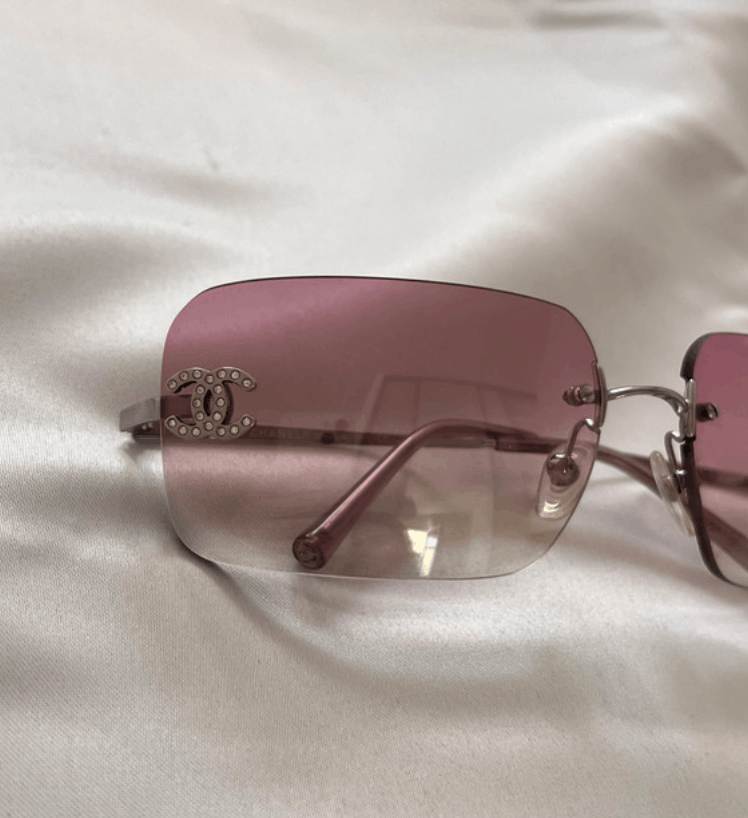 Chanel Chanel Sunglasses 4017 D CC Rhinestone Logo Rimless Size ONE SIZE - 1 Thumbnail