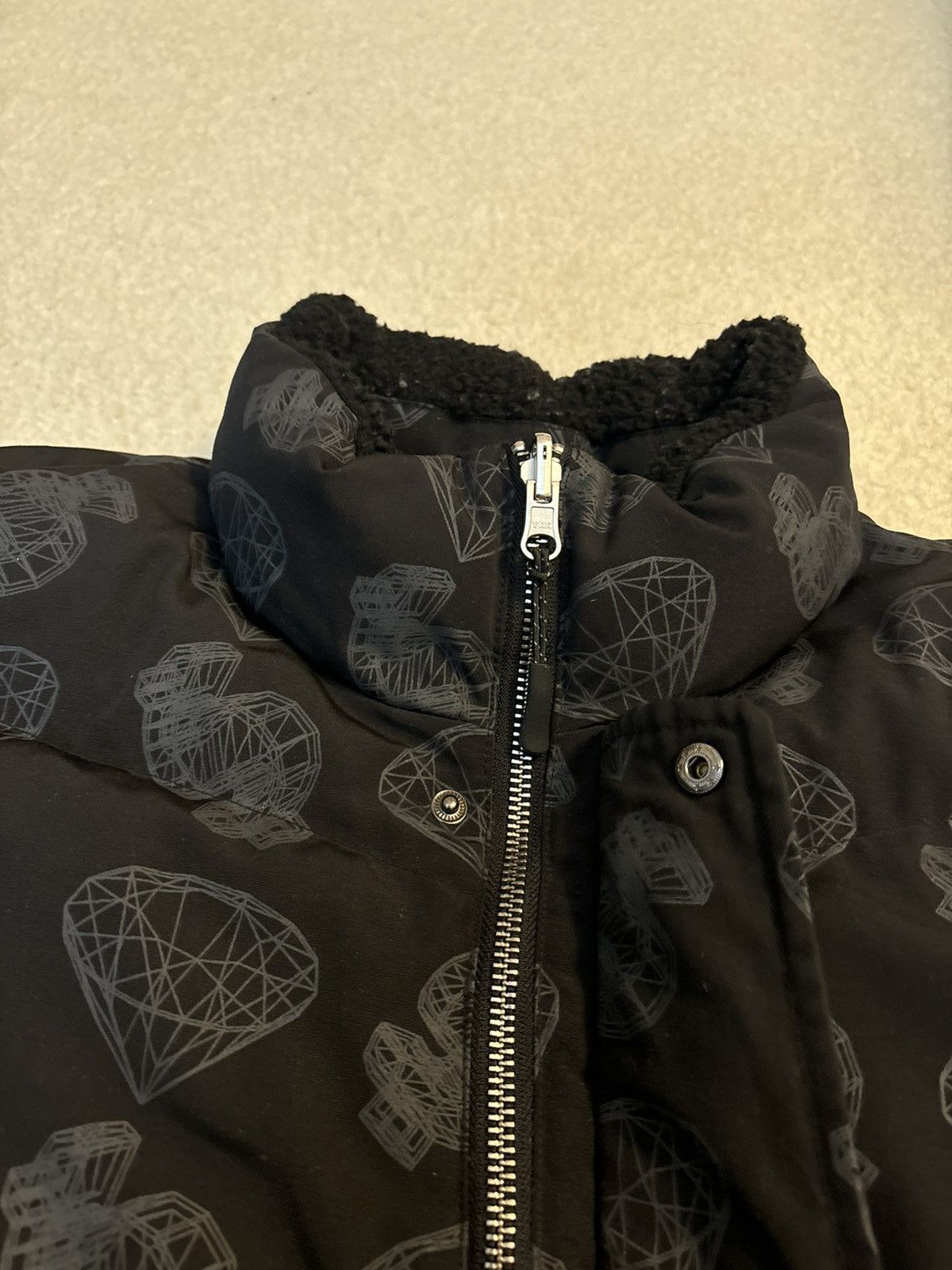 Billionaire Boys Club BBC Diamonds and Dollars Reversible Lined Puffer Jacket Size US XL / EU 56 / 4 - 3 Thumbnail
