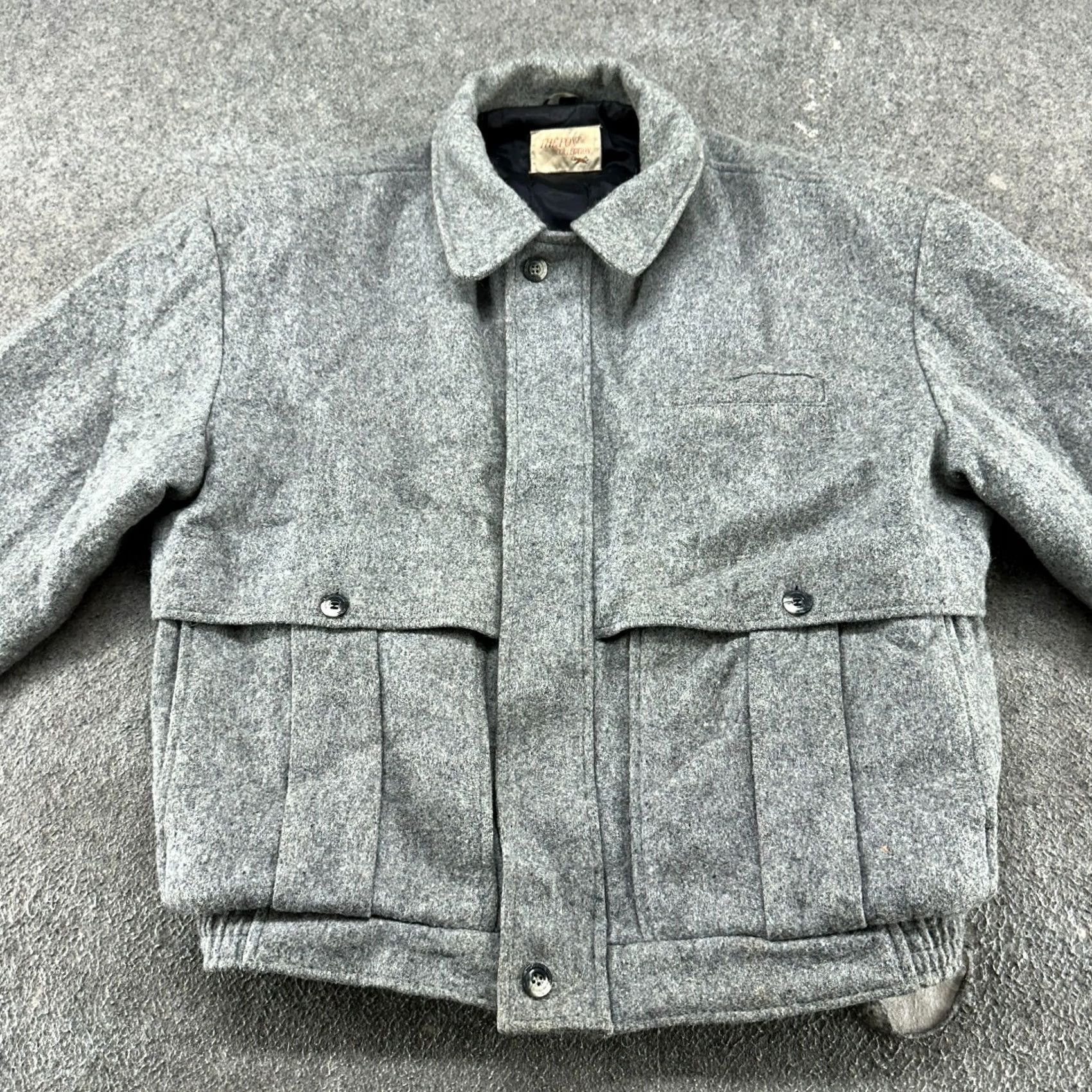 Vintage VINTAGE Fox Collection Jacket Men L Gray Bomber Wool Quilted Lined 80s 90s Workwear Casual Theme: 80s, 90s Mens Size US L / EU 52-54 / 3 - 3 Thumbnail