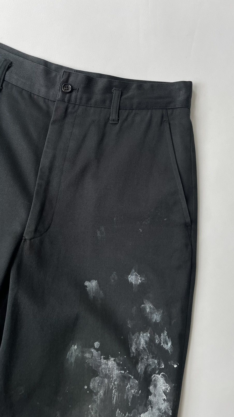 Comme des Garcons 1989 Black Cotton ‘Paint Splat’ Pants Size US 30 / EU 46 - 7 Thumbnail
