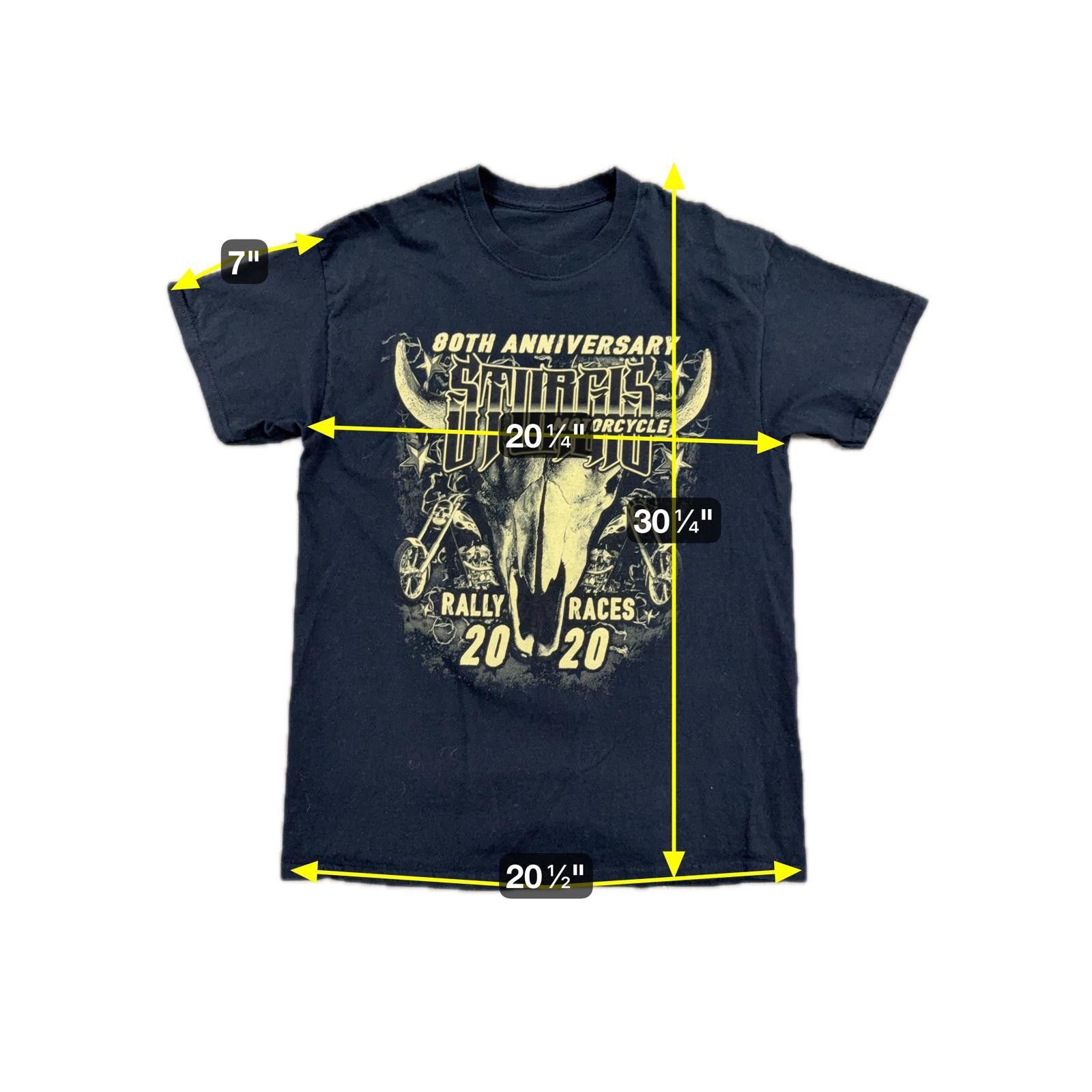 The Unbranded Brand 80th Anniversary STURGIS Motorcycle Rally T-Shirt 2020 L Size US L / EU 52-54 / 3 - 3 Thumbnail