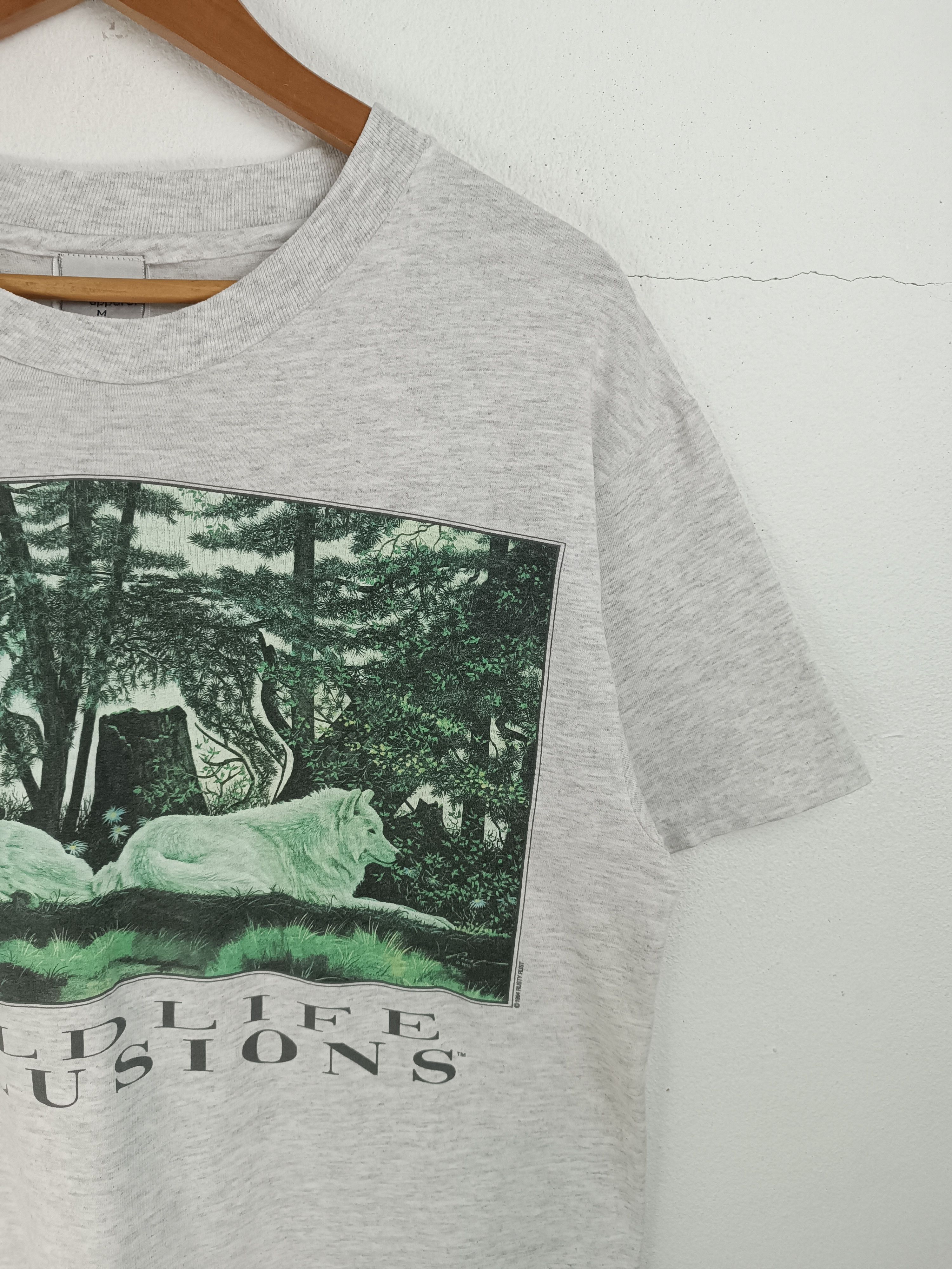 Other VINTAGE '94 RUSTY RUST WILDLIFE ILLUSIONS WOLF ART NATURE Ts Size US M / EU 48-50 / 2 - 6 Thumbnail