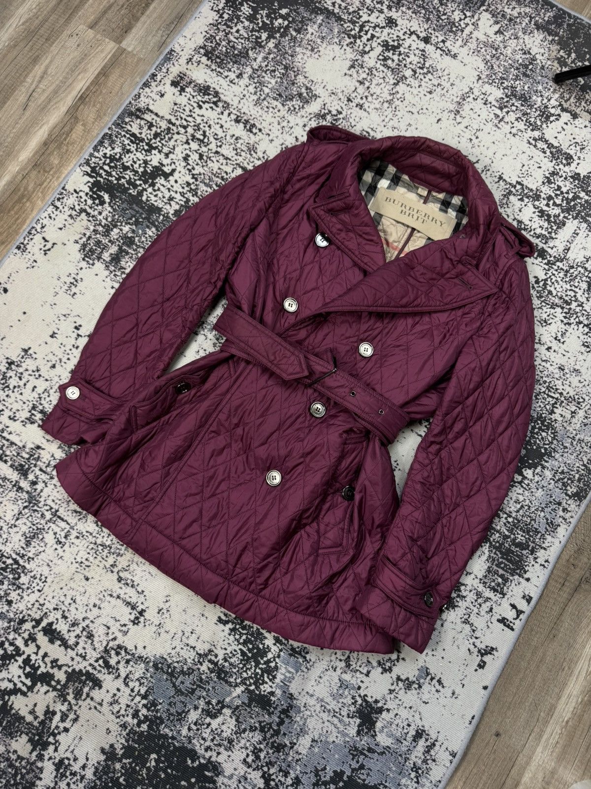 Burberry Burberry Puffer Jacket full pattern Purple Womens XL Size US XL / EU 56 / 4 - 3 Thumbnail
