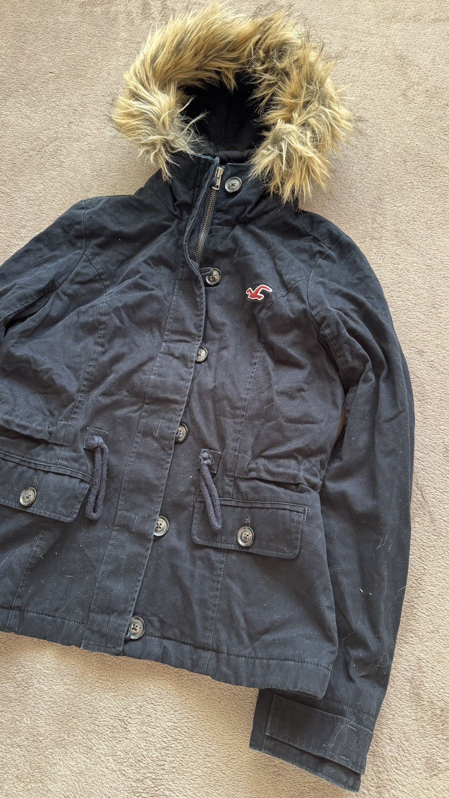 Japanese Brand Hollister Y2K Faux Fur Hood Jacket Hysteric Glamour LGB Size M / US 6-8 / IT 42-44 - 3 Thumbnail
