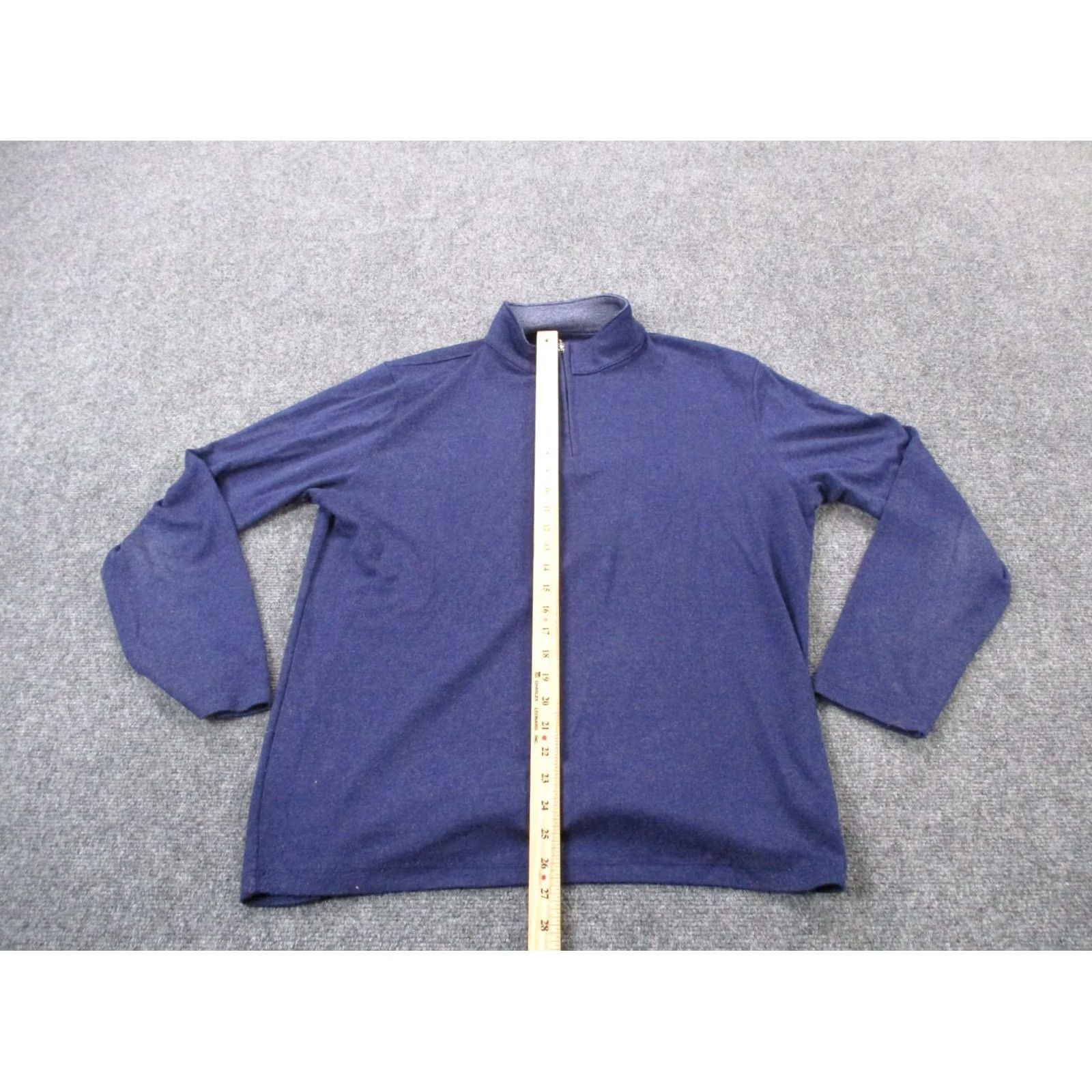Mizzen+Main Mizzen+Main Jacket Mens L Trim Fit Blue Pullover Performance Knit Zip Closure Regular Fit Casual Seasonal Spring Fall USA Made Size US L / EU 52-54 / 3 - 3 Thumbnail