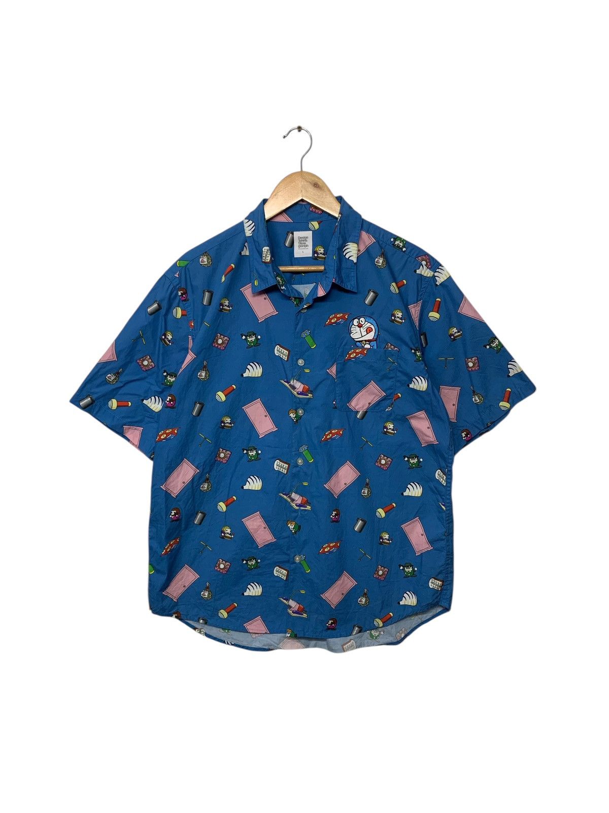 Cartoon Network Rare Cartoon Network Doraemon Fullprint Button Ups Shirt Size US L / EU 52-54 / 3 - 1 Thumbnail