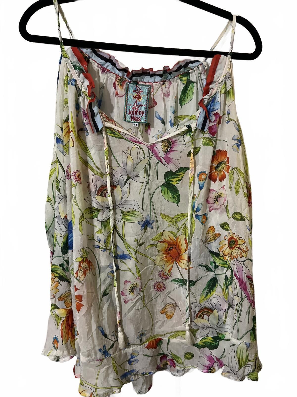 Other Johnny Was Floral Cold Shoulder Blouse Top M Size M / US 6-8 / IT 42-44 - 3 Thumbnail