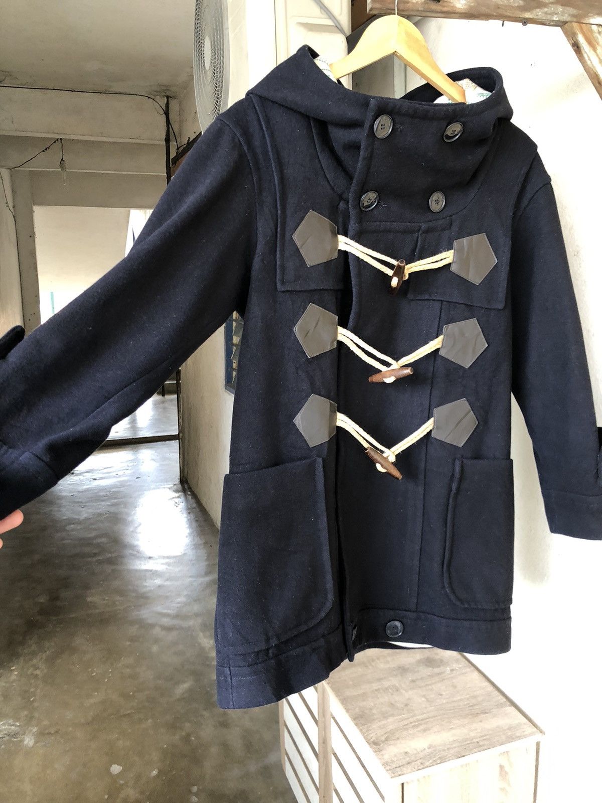 Issey Miyake Ne-net by Issey Miyake Wool Duffle Coat Hoodie Size US M / EU 48-50 / 2 - 11 Thumbnail